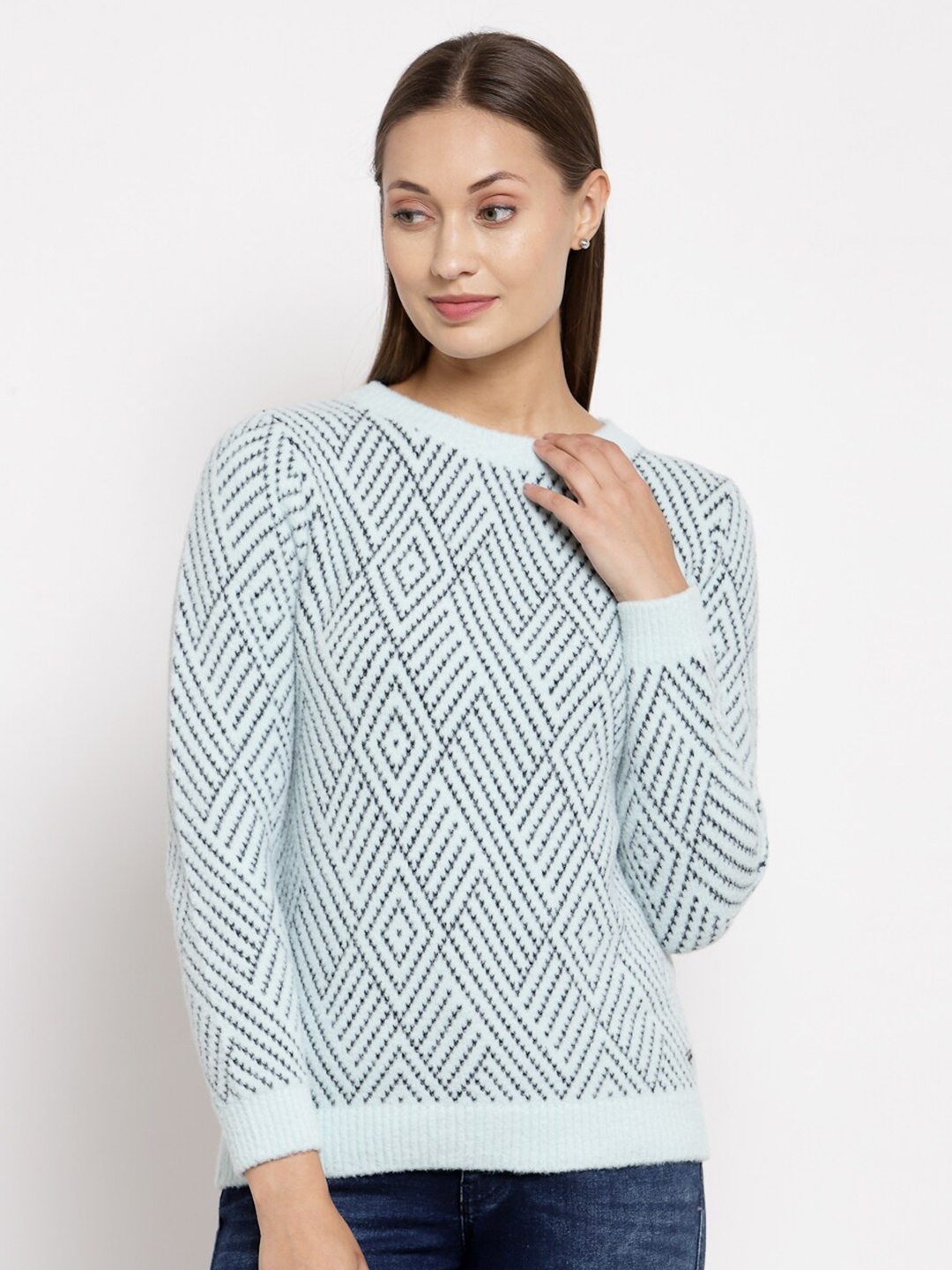 

Juelle Women Blue Printed Pullover