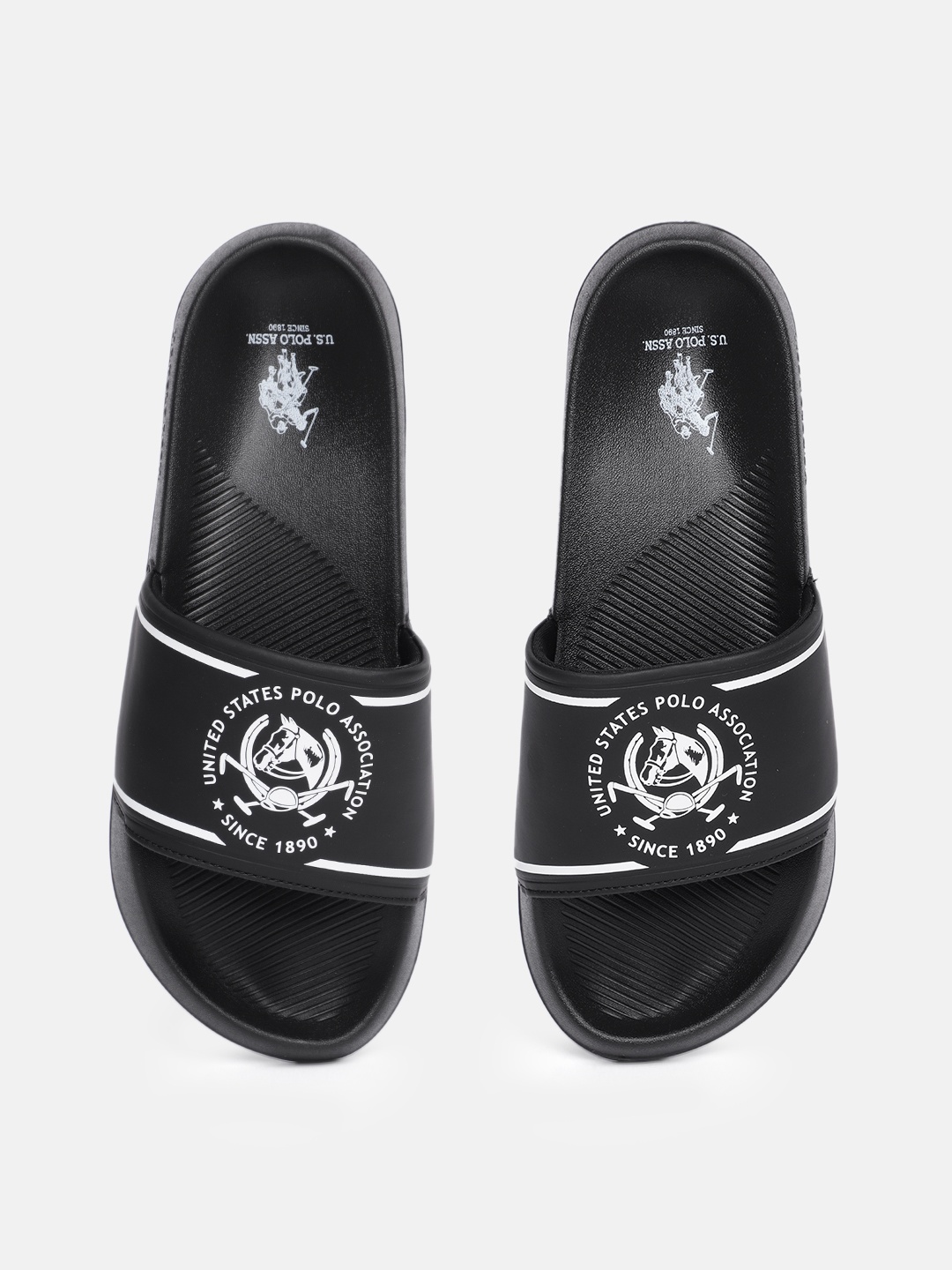 

U.S. Polo Assn. Men Black Zane 3.0 Printed Sliders