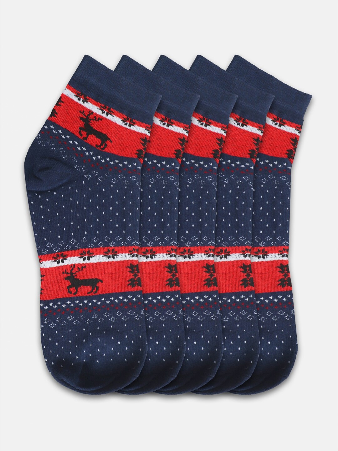 

Kolor Fusion Men Pack Of 6 Assorted Above Ankle-Length Socks, Navy blue