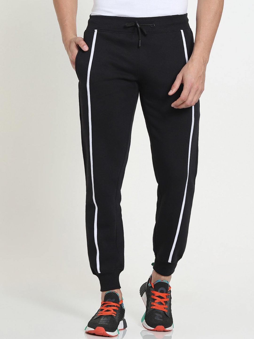 

Bewakoof Men Black Solid Regular Fit Track Pants
