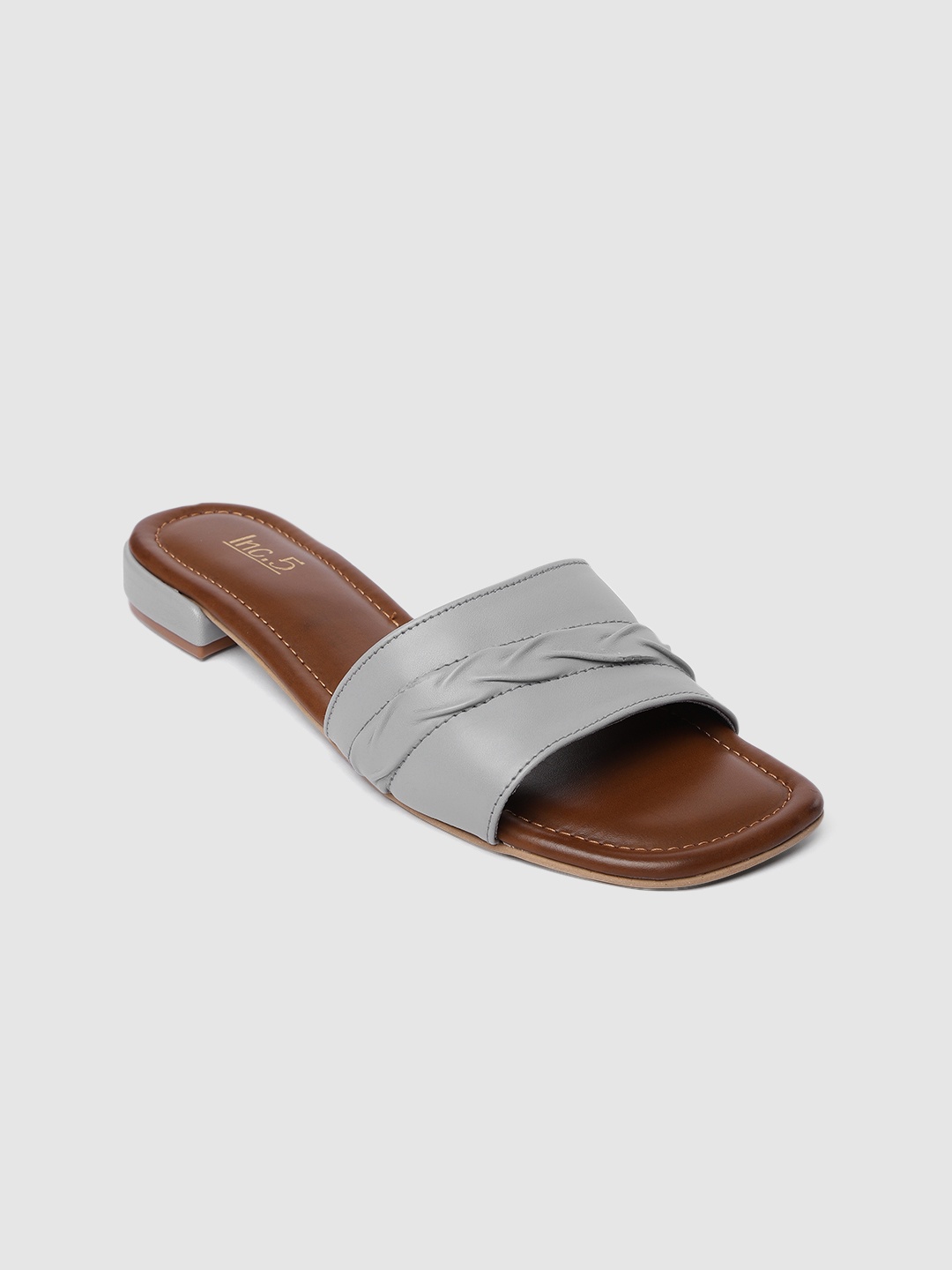 

Inc 5 Women Grey Open Toe Flats