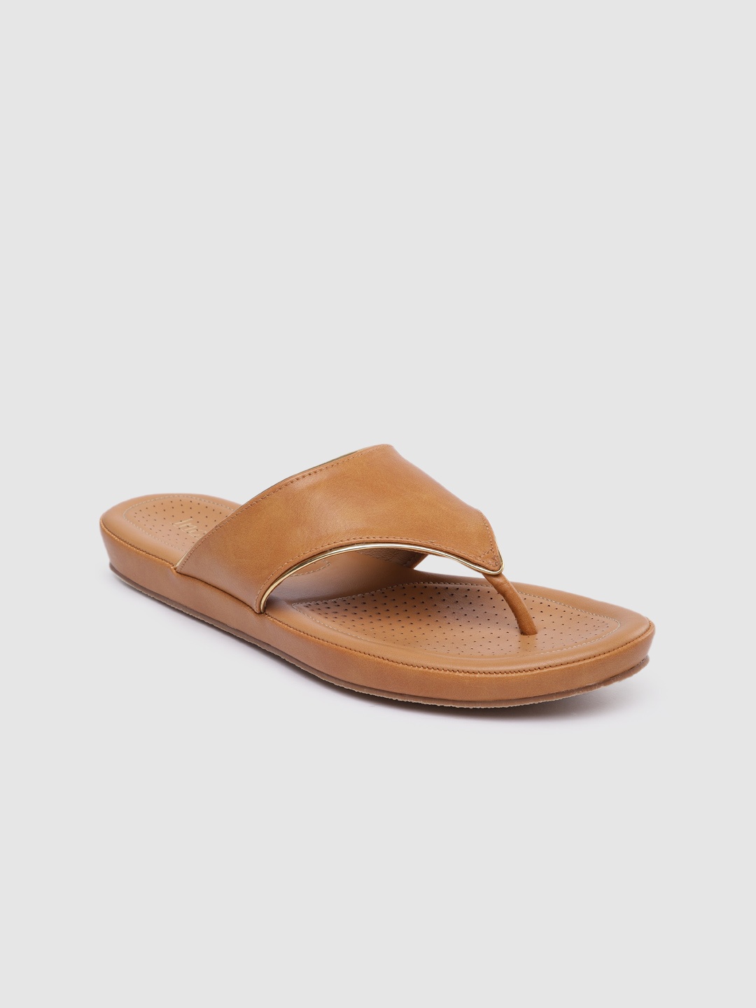 

Inc 5 Women Tan Brown Solid Open Toe Flats