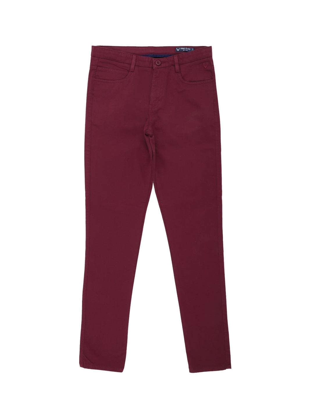 

Allen Solly Junior Boys Maroon Slim Fit Chinos Trousers