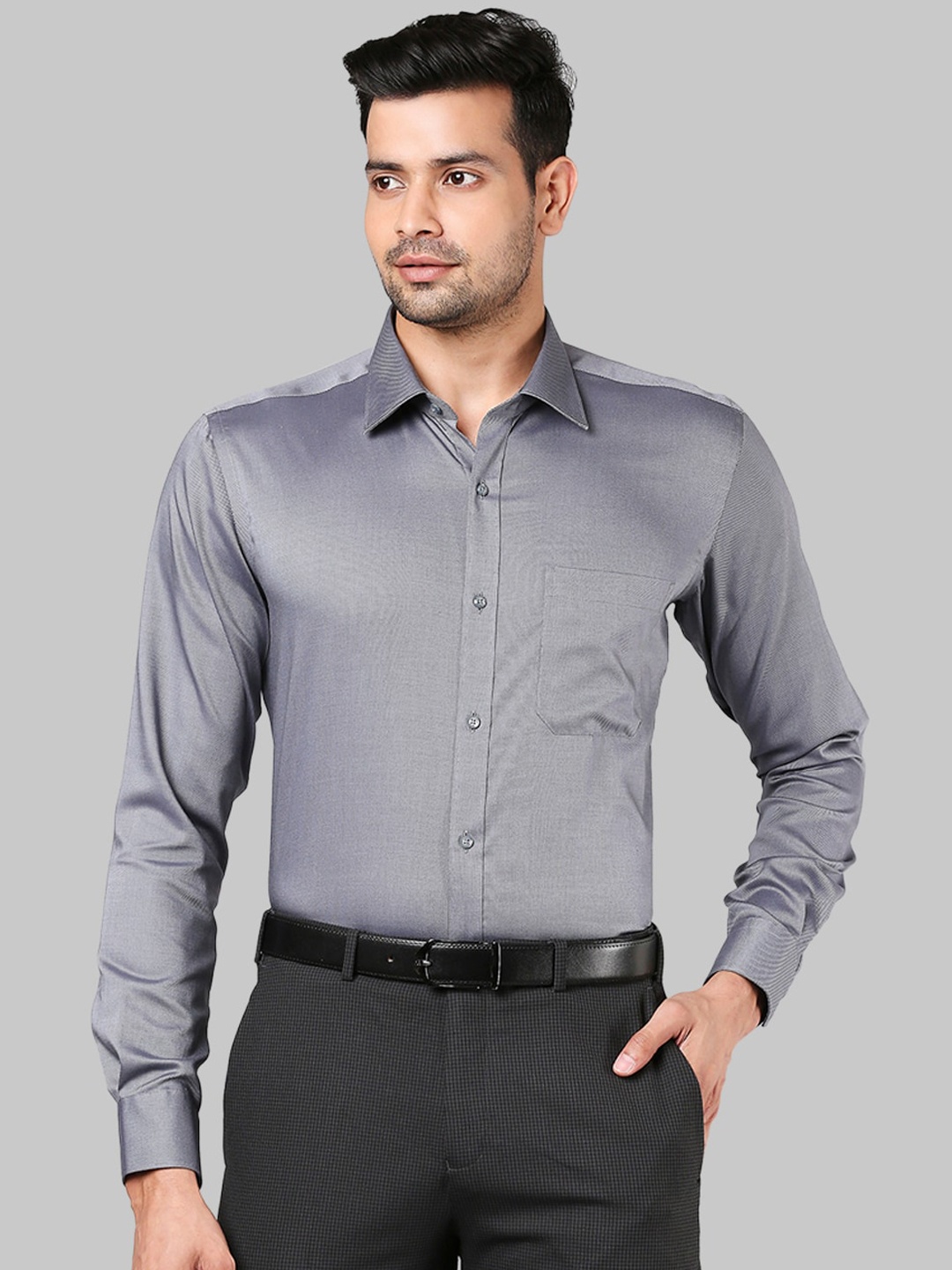 

Raymond Men Grey Opaque Formal Shirt