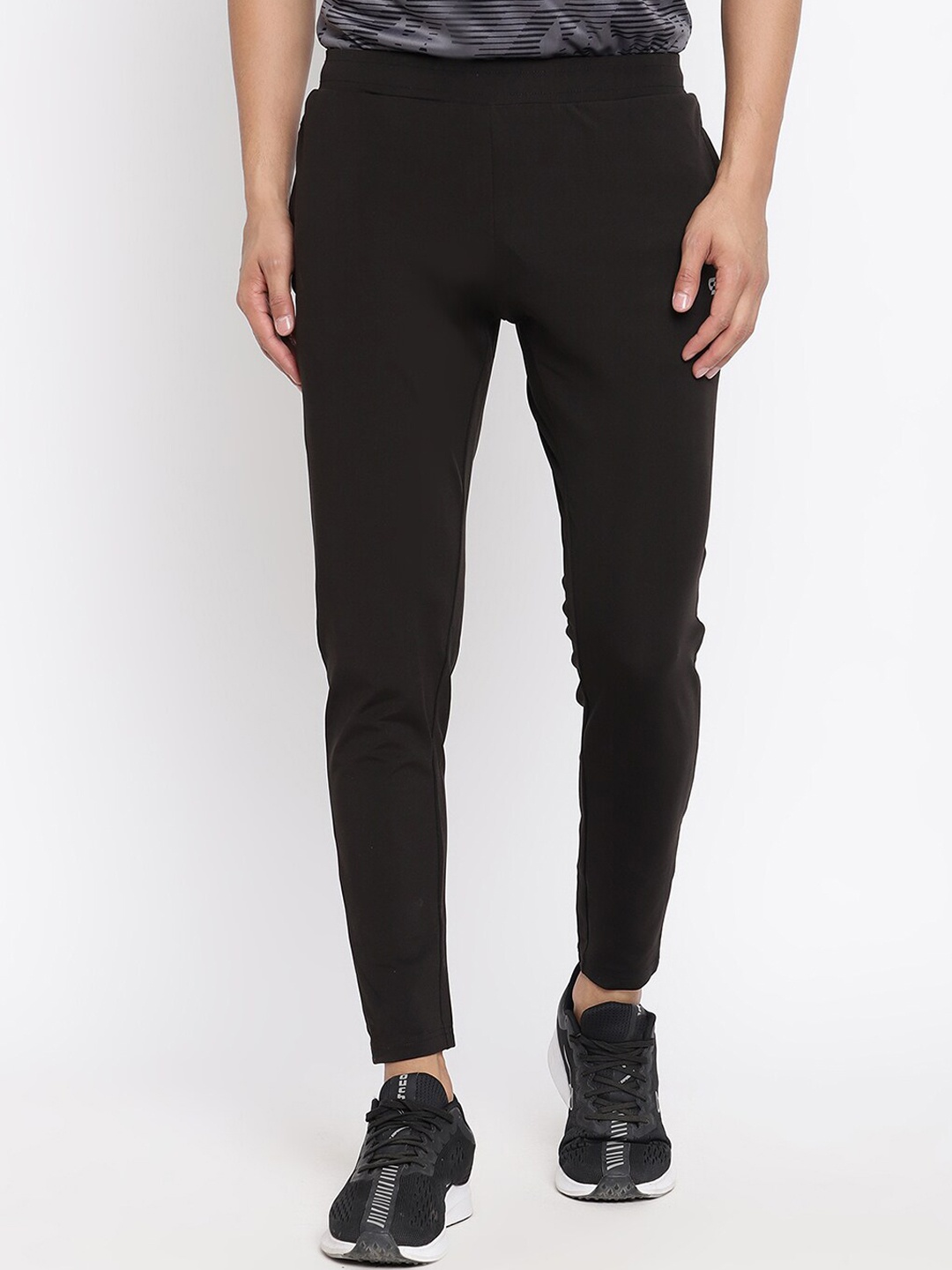 

Spolei Men Black Solid Slim-Fit Track Pants