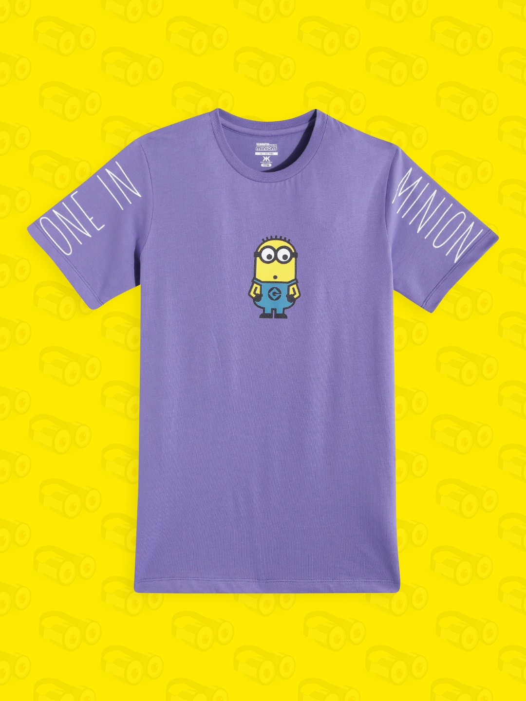 

Minions by Kook N Keech Teens Boys Purple & Yellow Pure Cotton Minions Print T-shirt