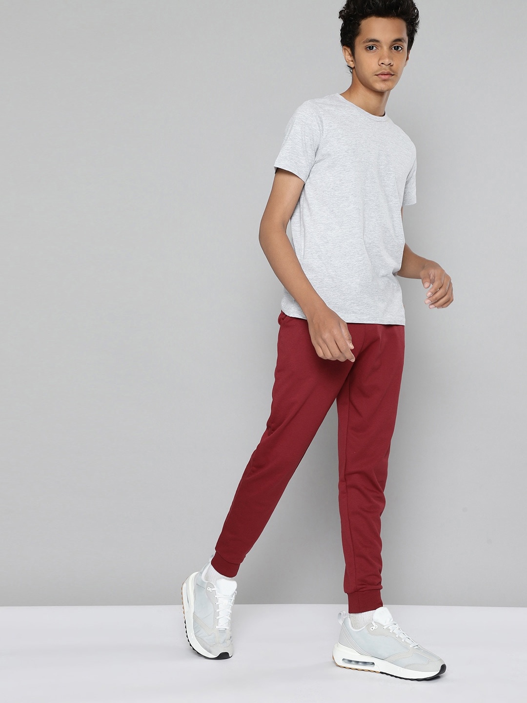 

Kook N Keech Teens Boys Maroon Solid Joggers