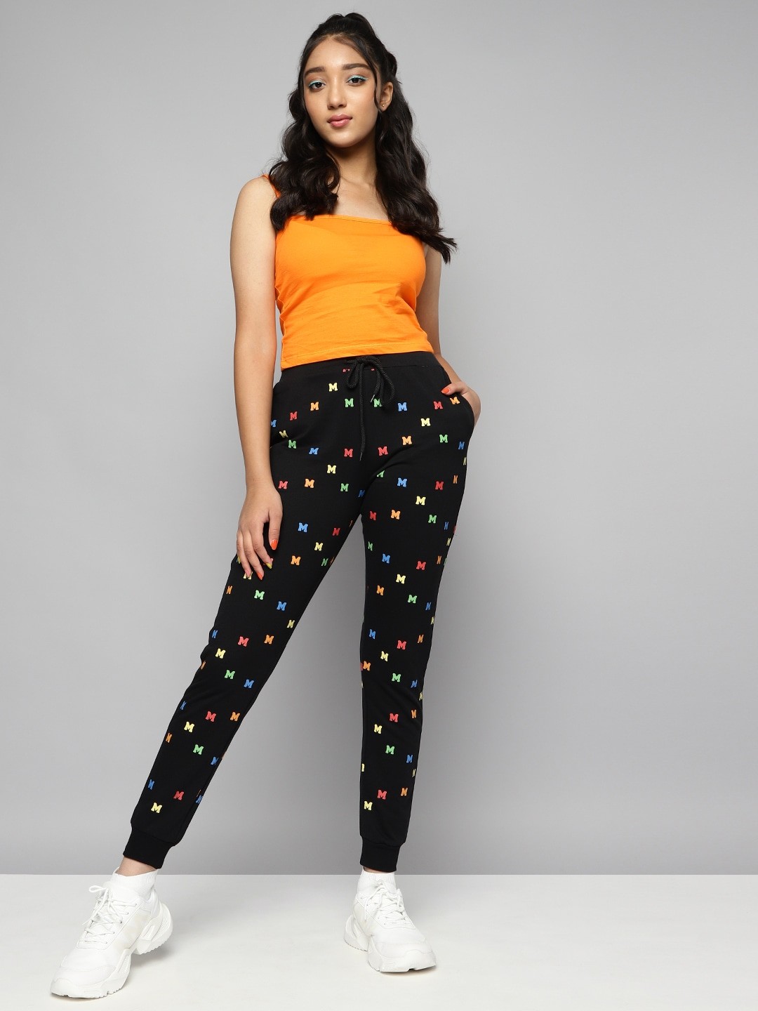 

Minions by Kook N Keech Teens Girls Black & Yellow Minion Typography Print Joggers