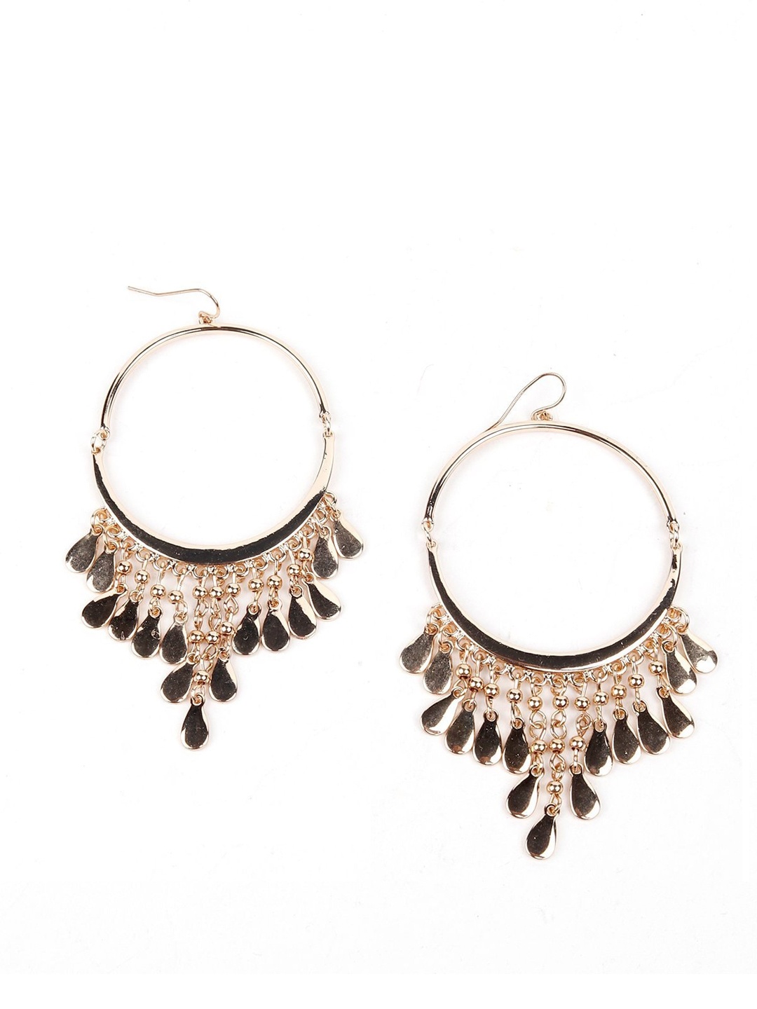 

ODETTE Black Contemporary Hoop Earrings