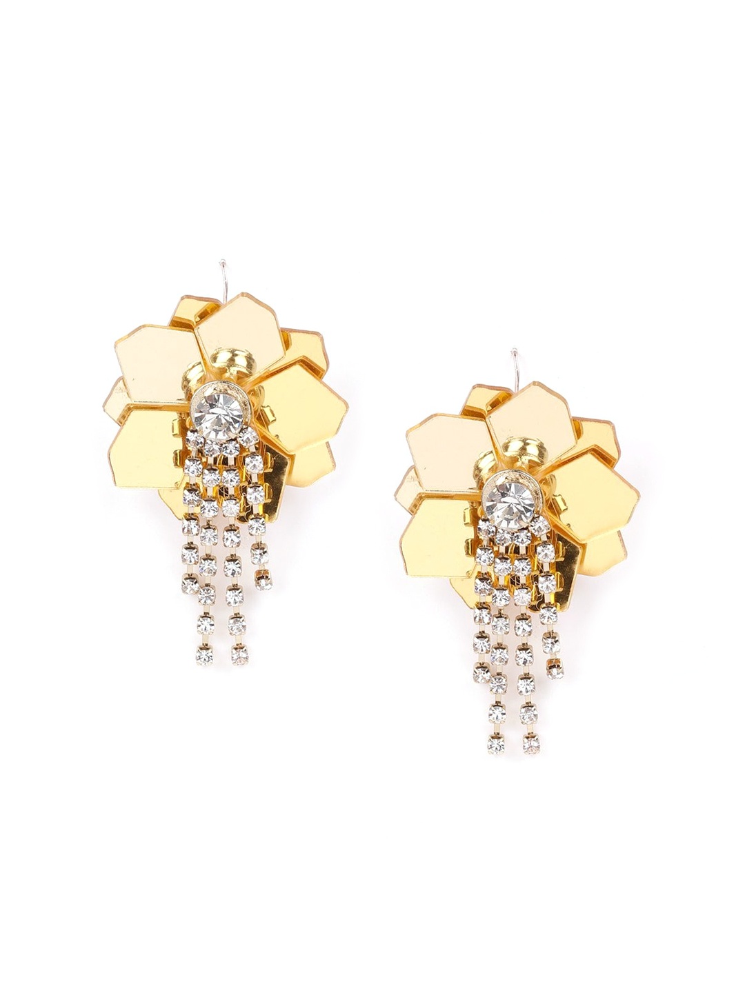 

ODETTE Gold-Toned Contemporary Drop Earrings