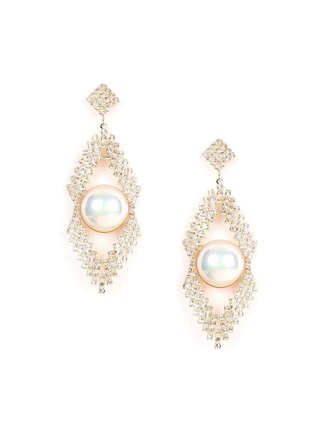 

ODETTE Gold-Toned Contemporary Drop Earrings