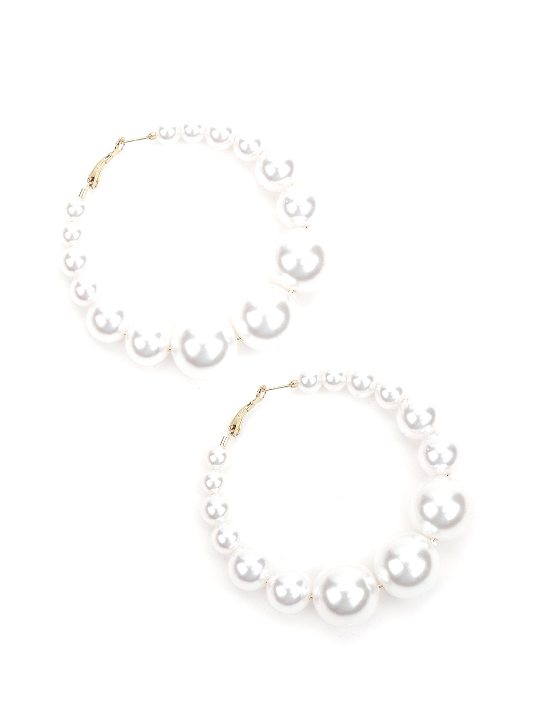 

ODETTE White Contemporary Hoop Earrings