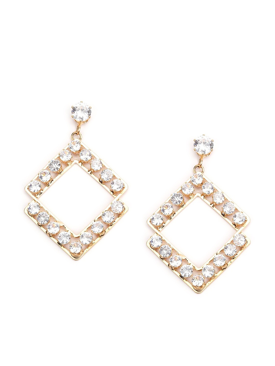 

ODETTE Gold-Toned Contemporary Drop Earrings