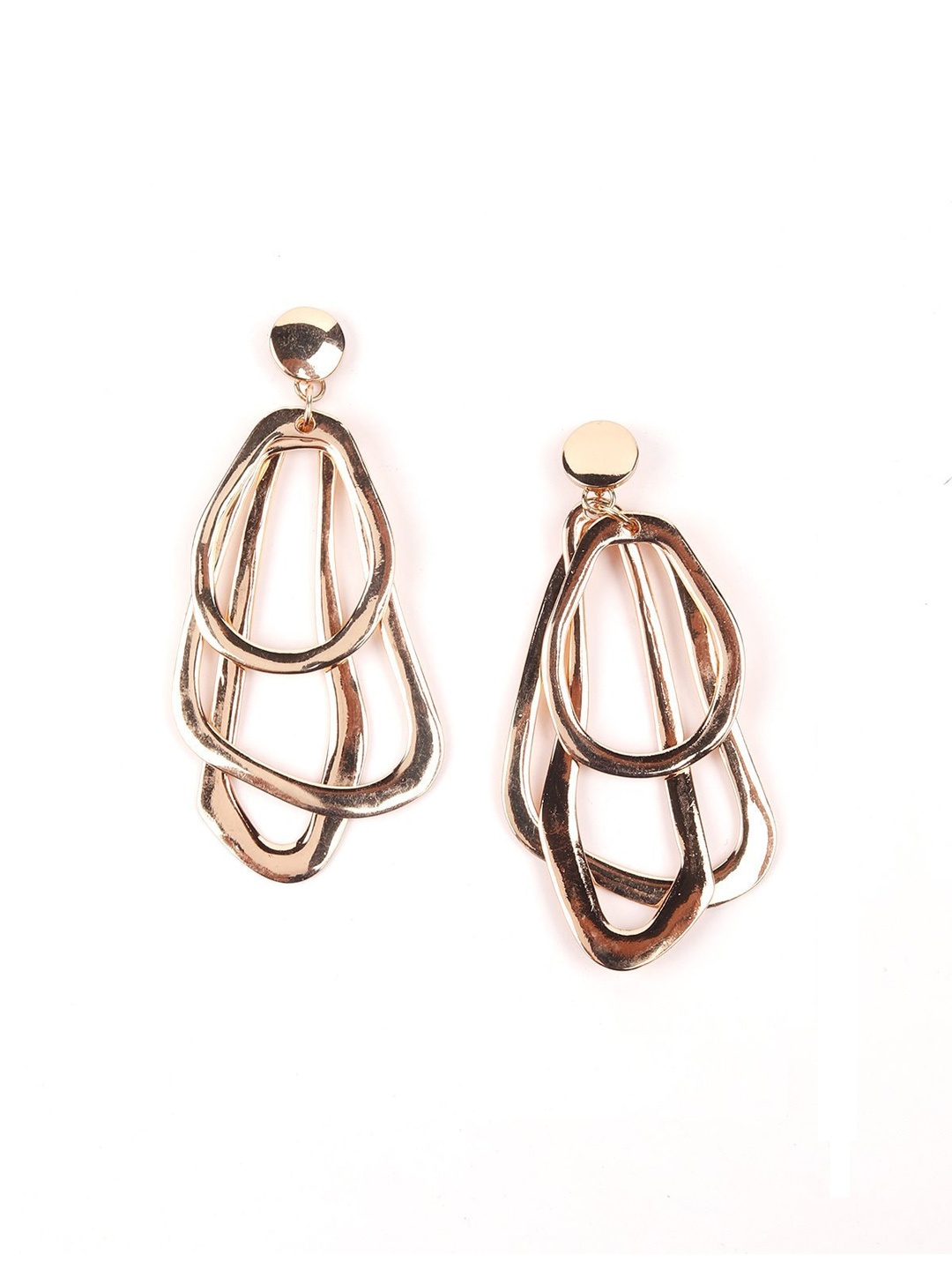 

ODETTE Gold-Toned Contemporary Drop Earrings