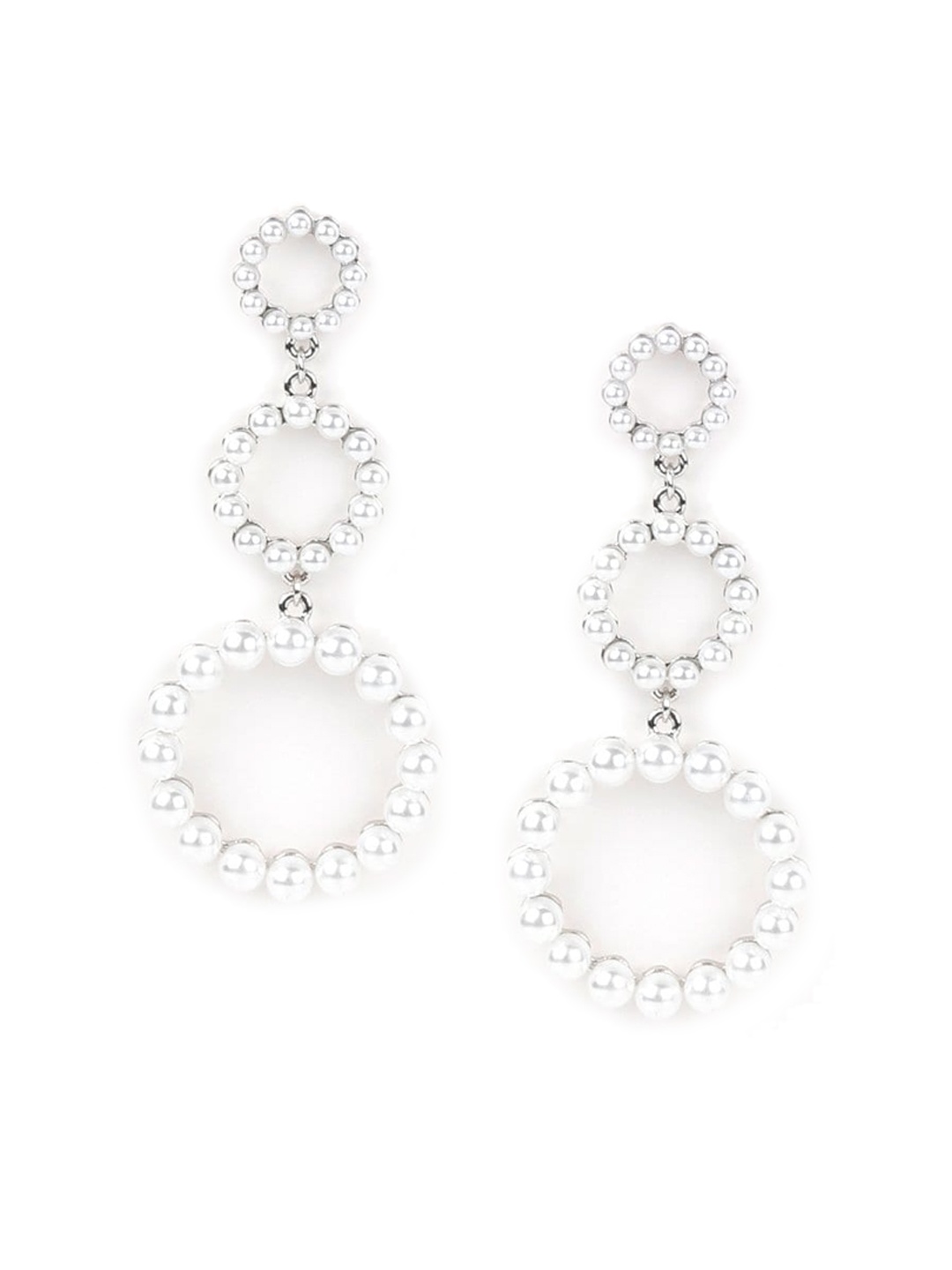 

ODETTE White Contemporary Drop Earrings