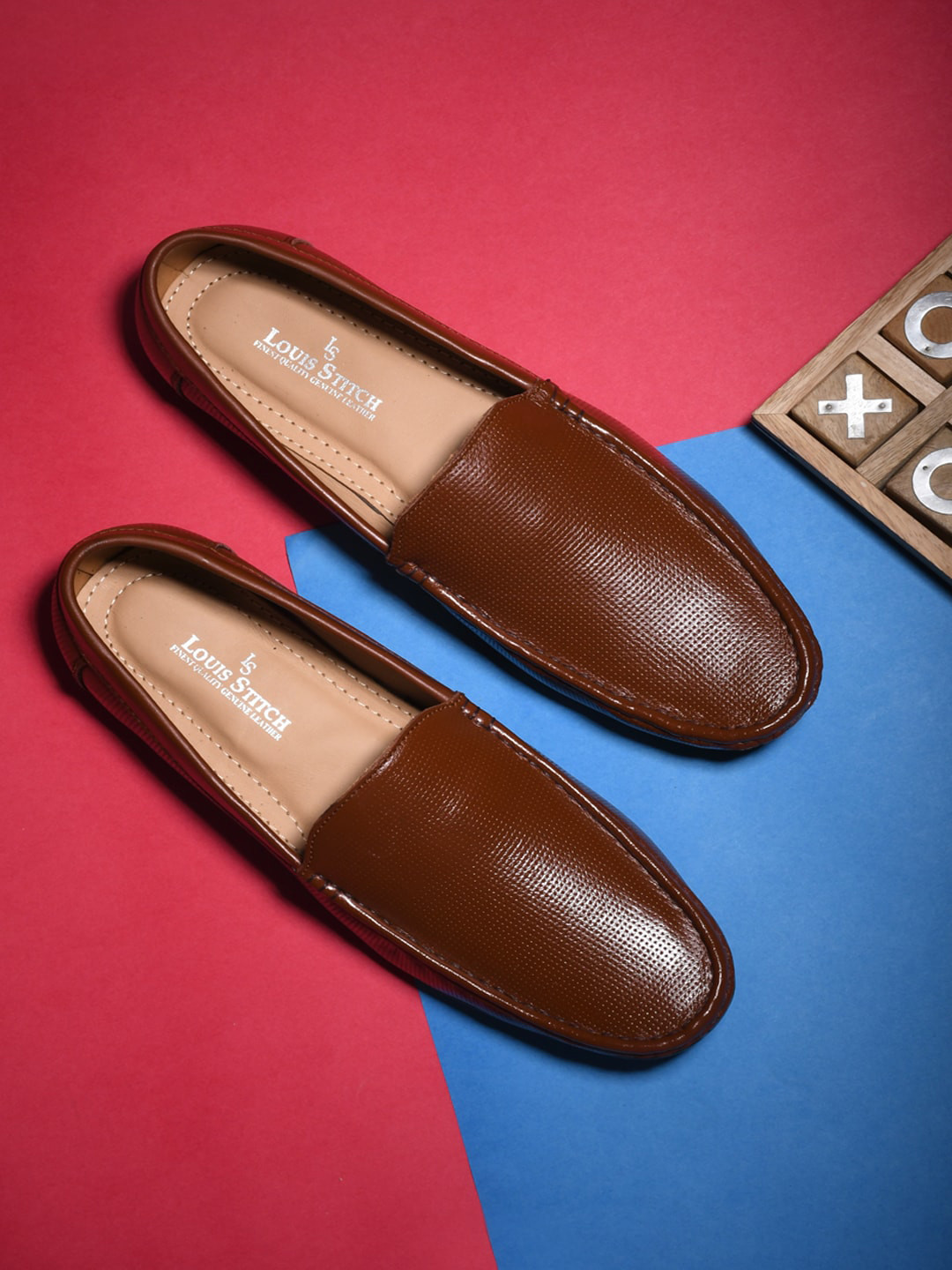 

LOUIS STITCH Men Brown Leather Loafers