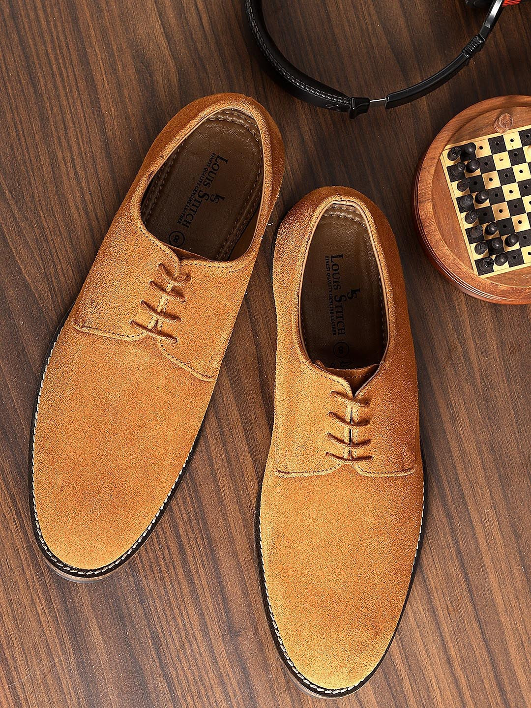 

LOUIS STITCH Men Tan Suede Derbys
