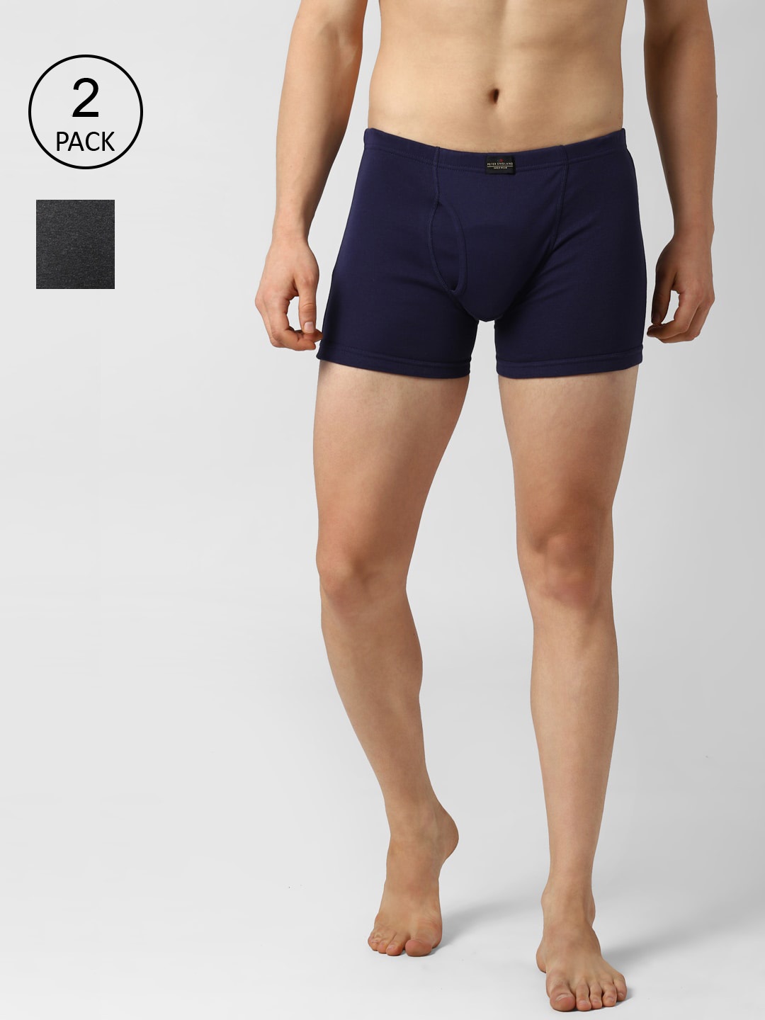 

Peter England Men Pack Of 2 Solid Trunks PIWTNYDGM9156049, Black