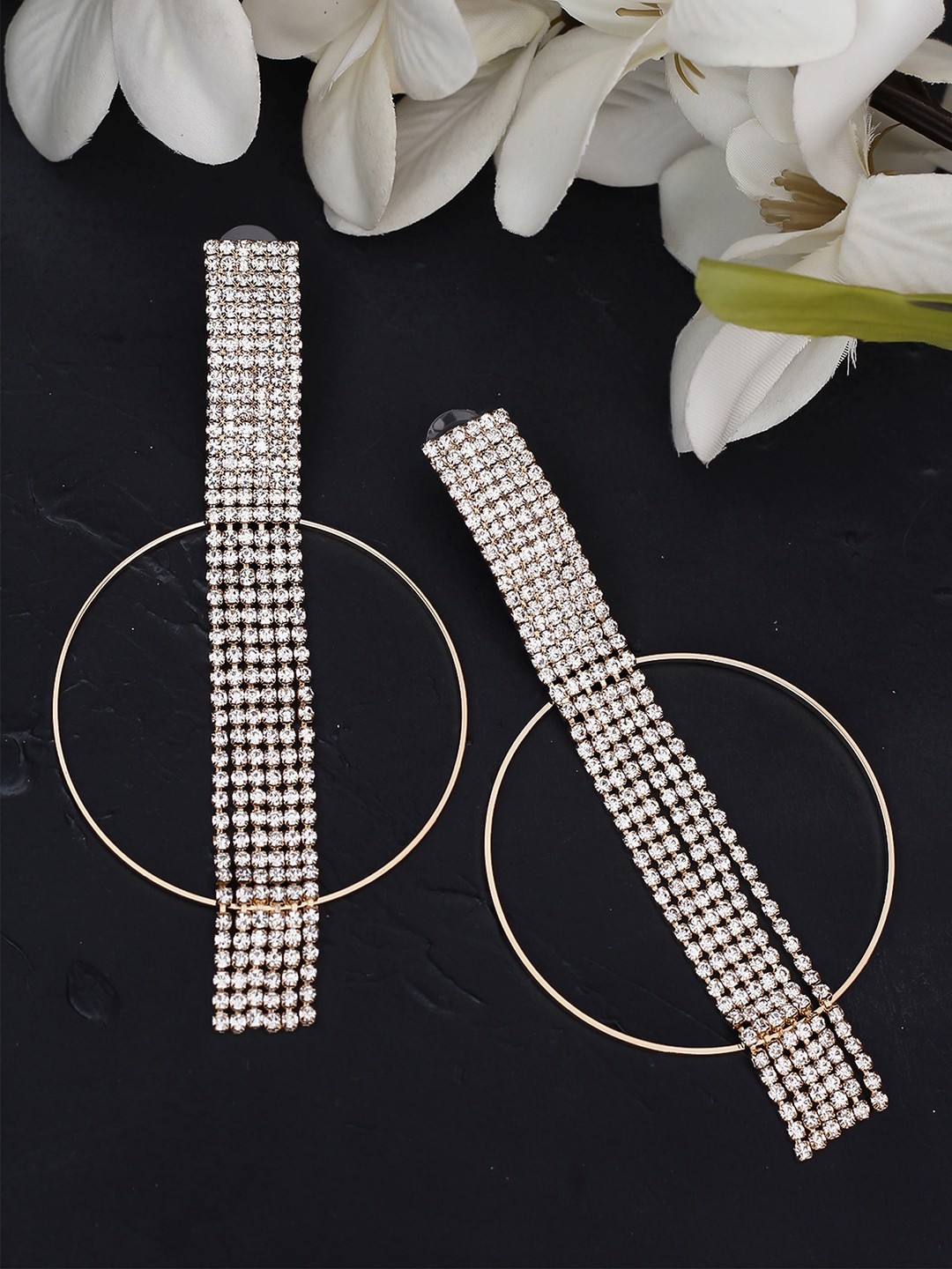 

Bellofox Gold-Toned Contemporary Drop Earrings