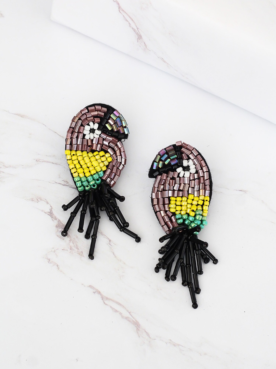 

Bellofox Brown Contemporary Studs Earrings