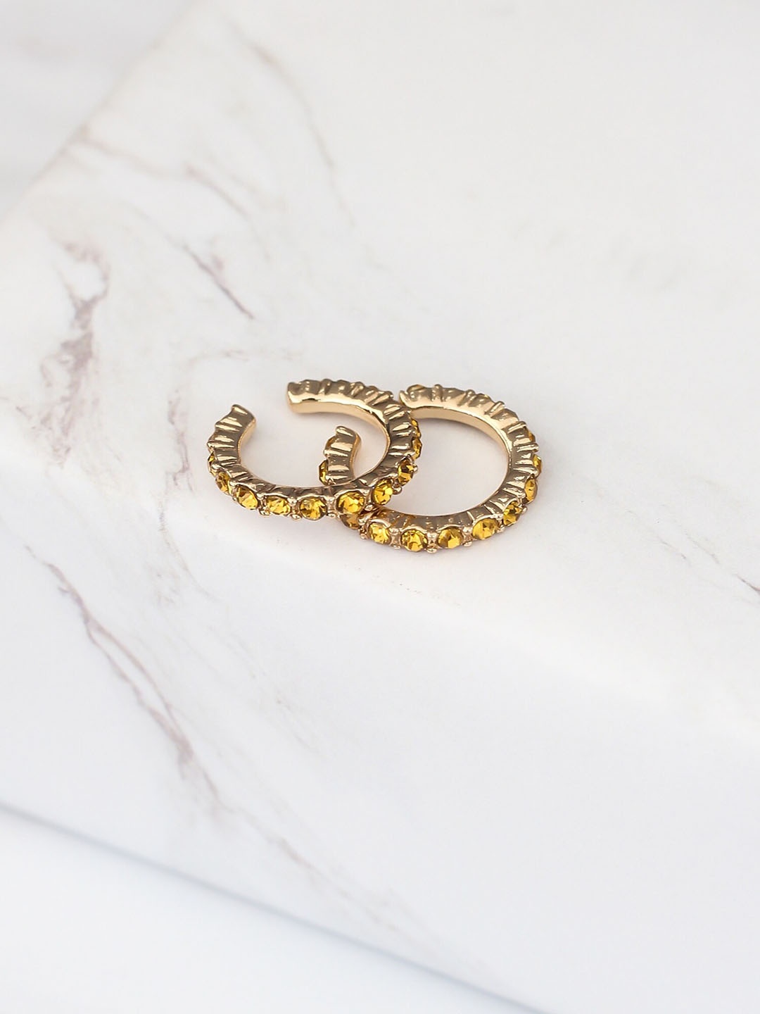 

Bellofox Gold-Toned Contemporary Studs Earrings