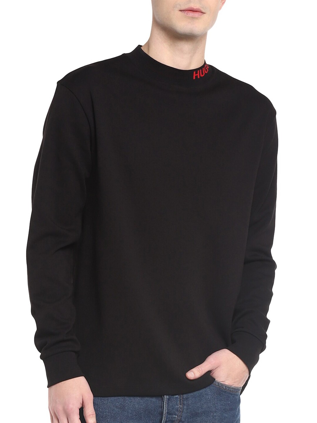 

HUGO Men Black Turtle Neck T-shirt