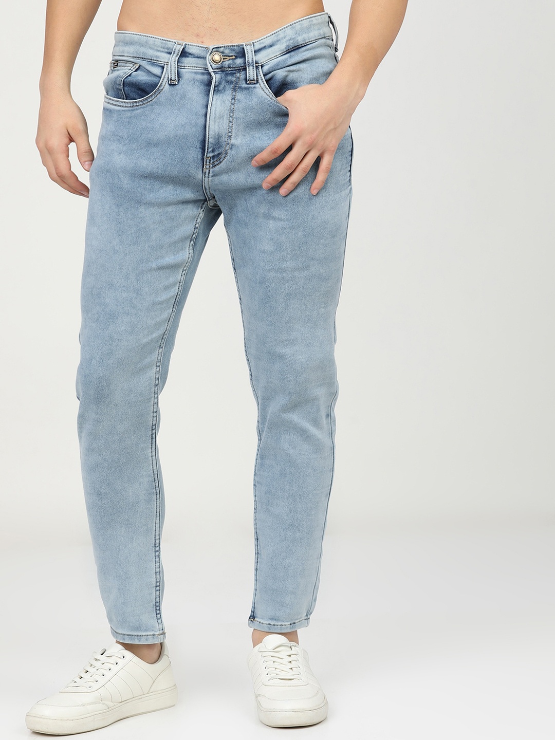 

HIGHLANDER Men Blue Tapered Fit Heavy Fade Stretchable Jeans