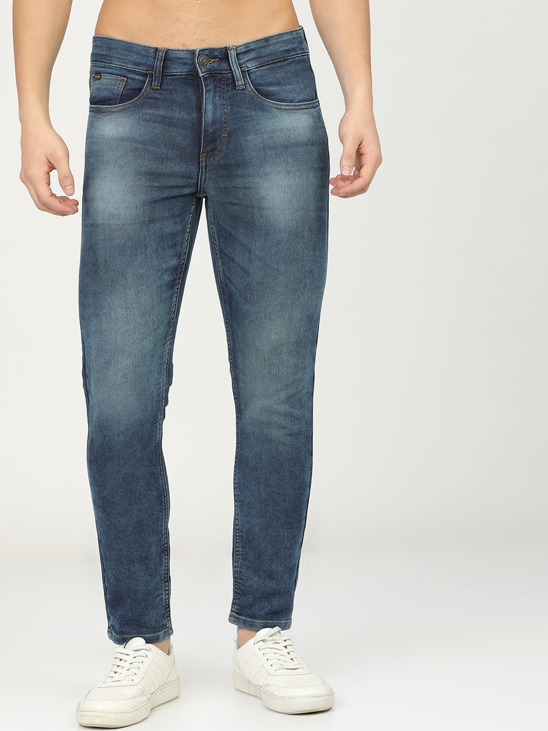 

HIGHLANDER Men Blue Tapered Fit Heavy Fade Stretchable Jeans