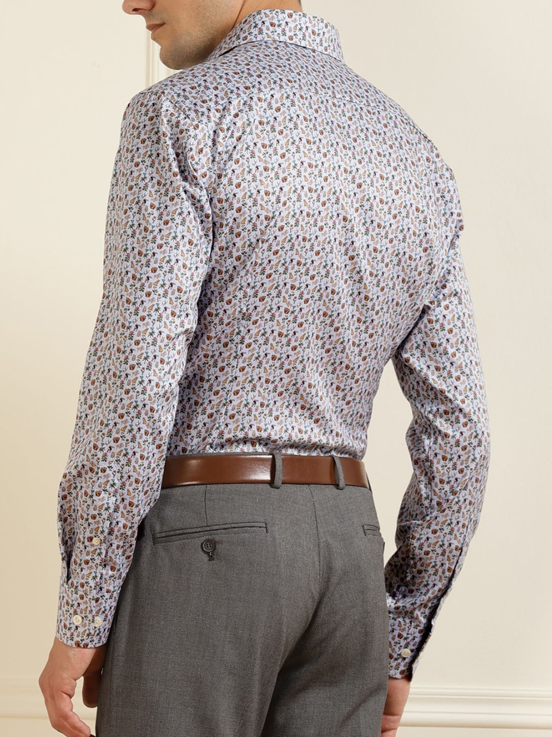 

Eton Men Blue Opaque Printed Casual Shirt