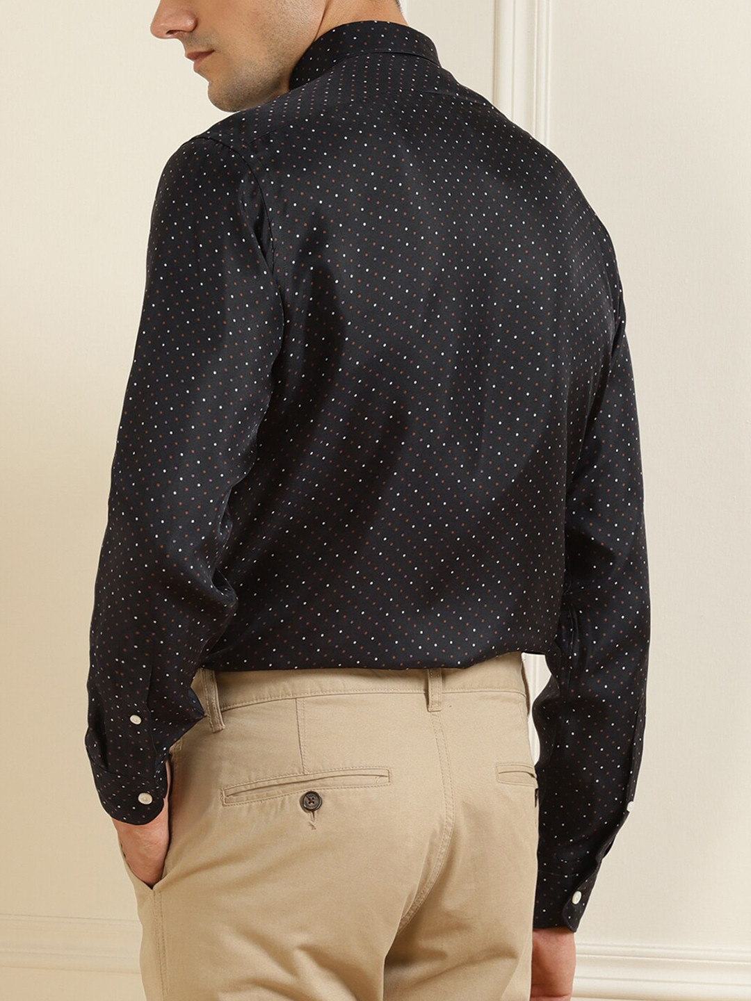

Eton Men Black Opaque Printed Casual Shirt