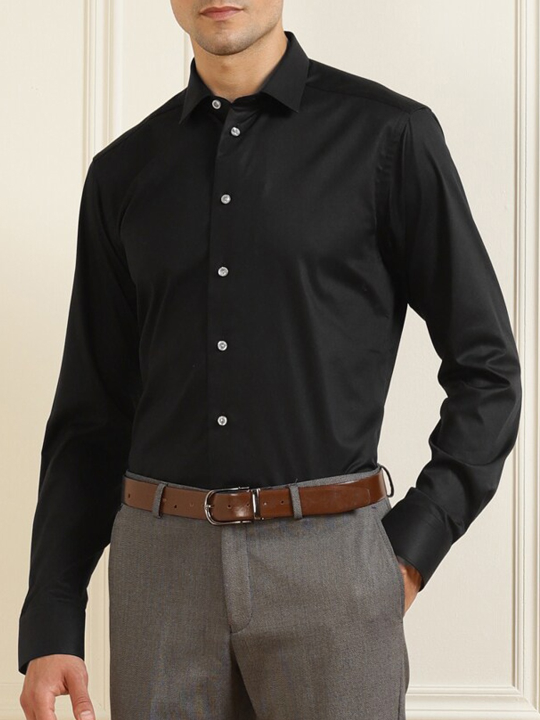 

Eton Men Black Opaque Casual Shirt