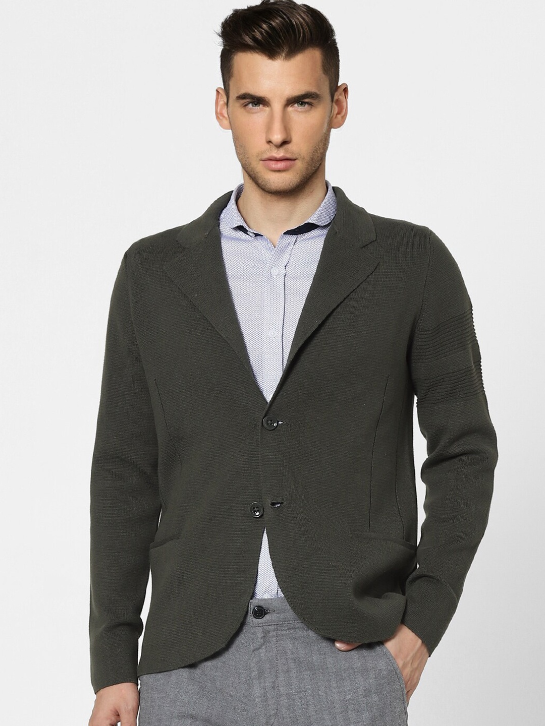 

Jack & Jones Men Green Cardigan