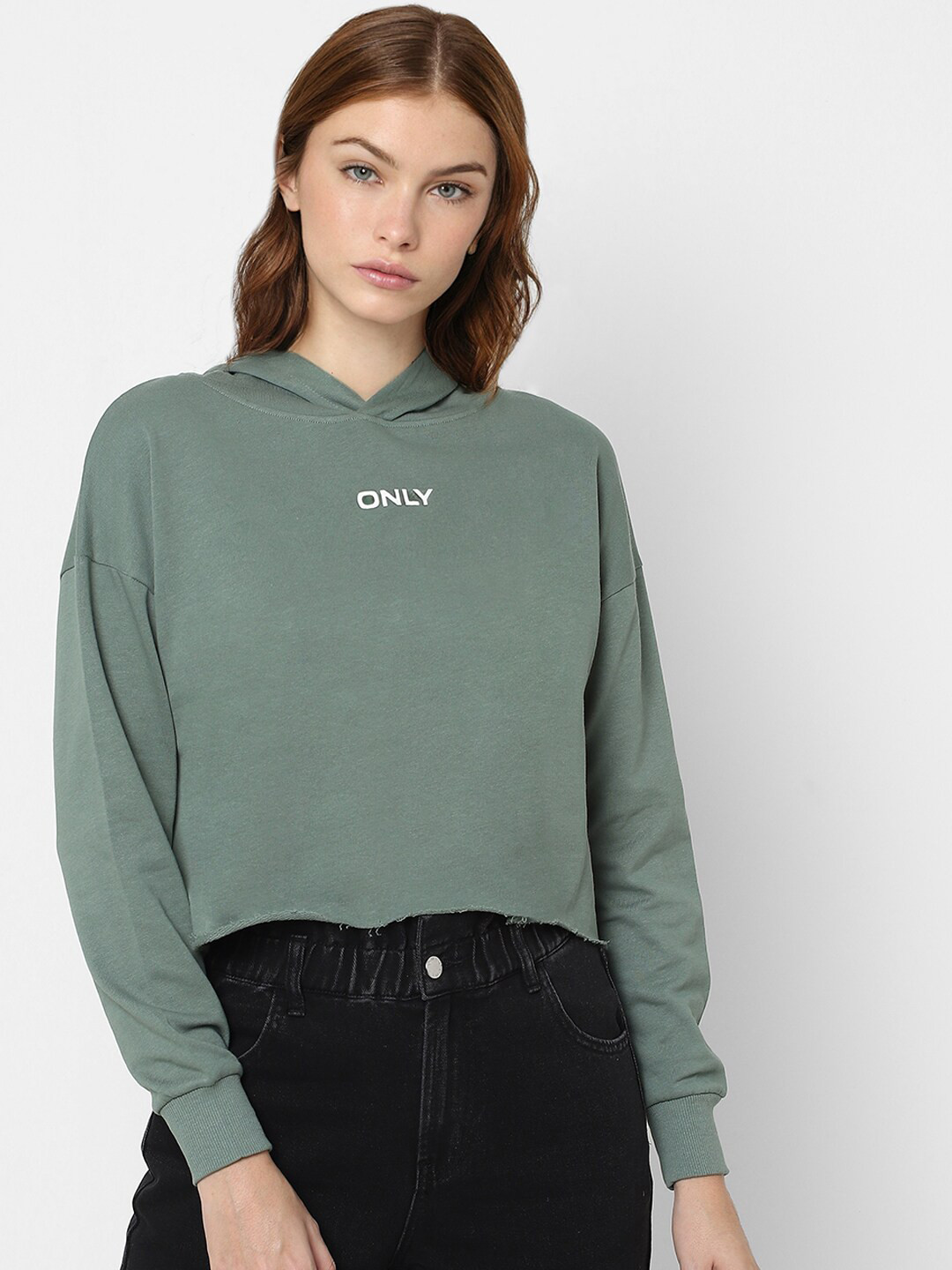 

ONLY Women Green Sweatshirt