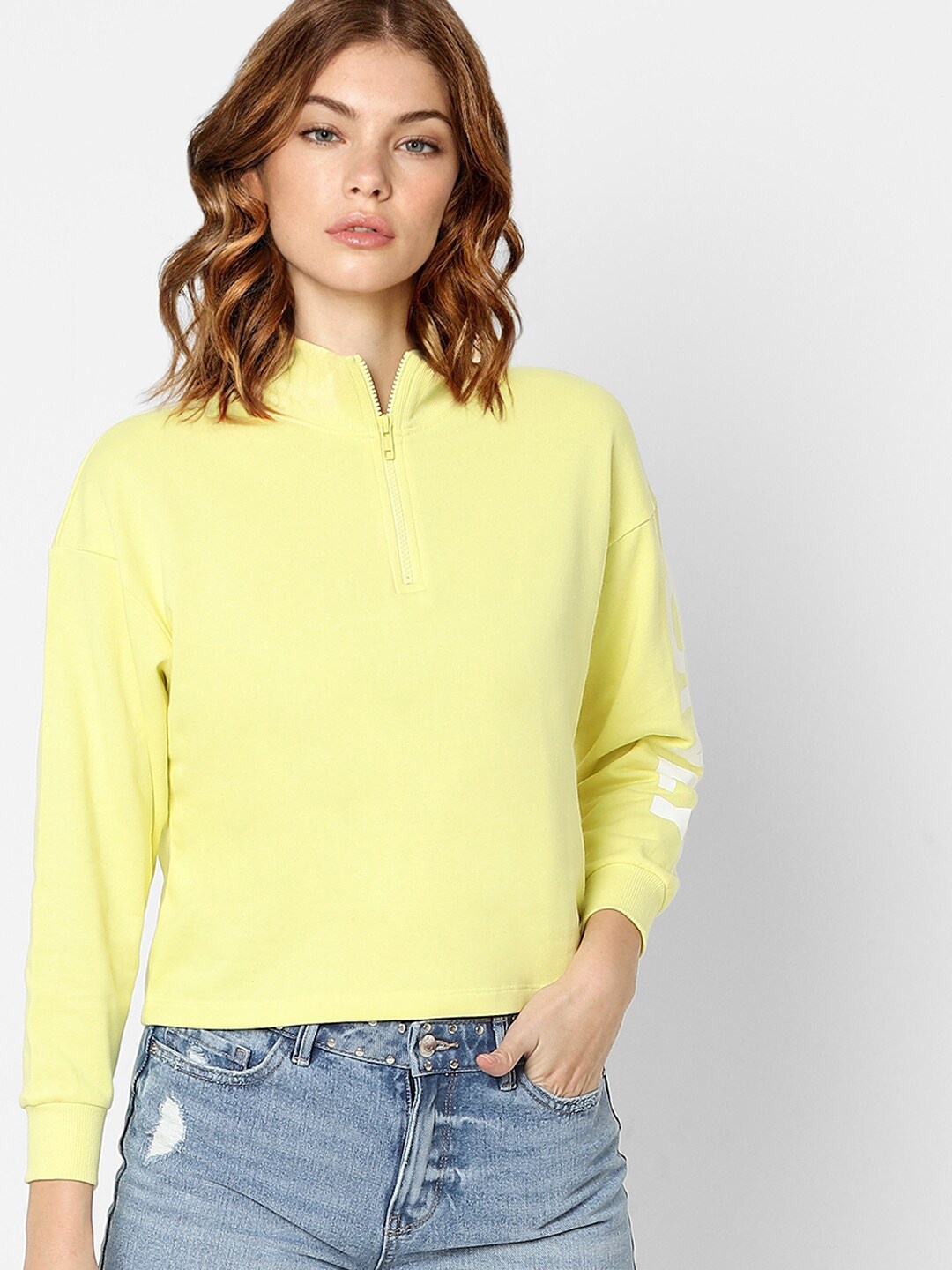 

ONLY Women Yellow Sweatshirt