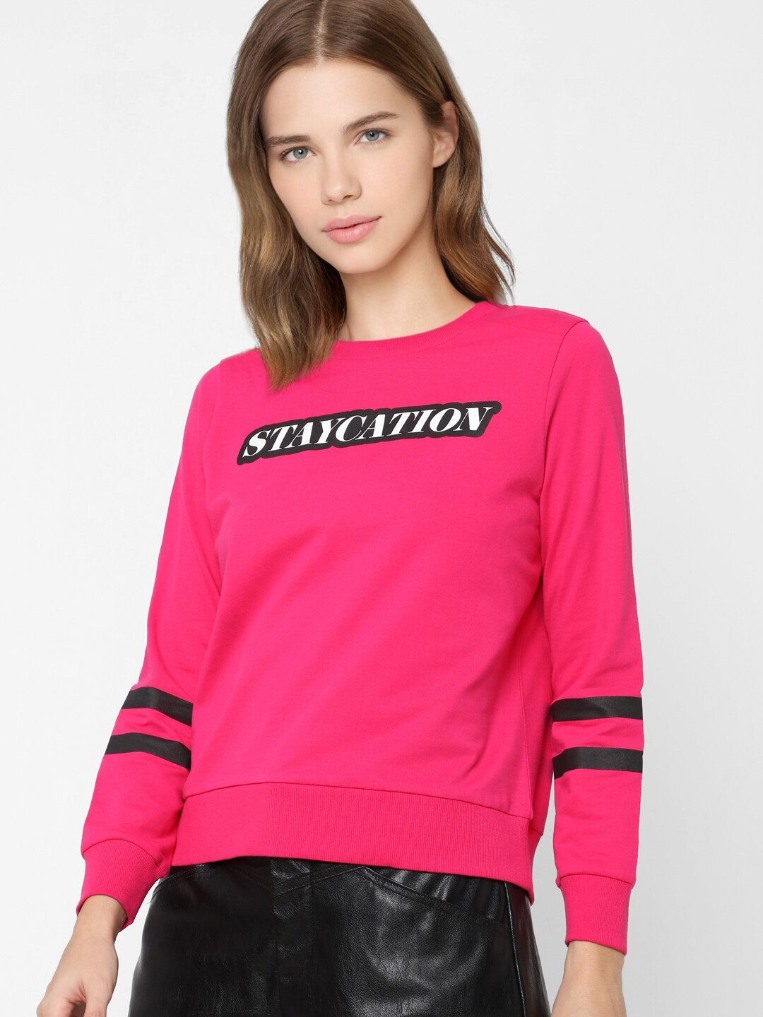 

ONLY Women Pink Printed Sweatshirt