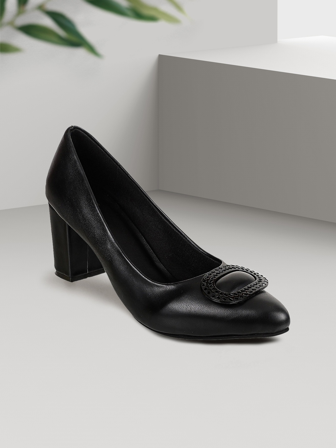 

SHUZ TOUCH Black Block Pumps