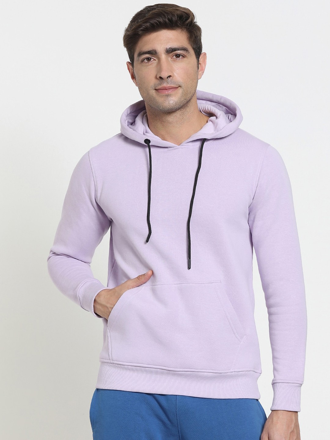 

Bewakoof Men Purple Hooded Sweatshirt