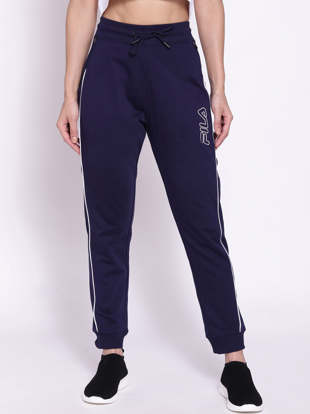 

FILA Women Navy Blue Solid Joggers