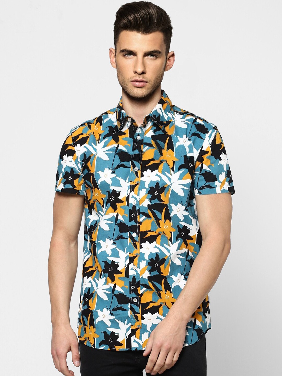 

Jack & Jones Men Multicoloured Slim Fit Floral Opaque Printed Casual Shirt, Multi