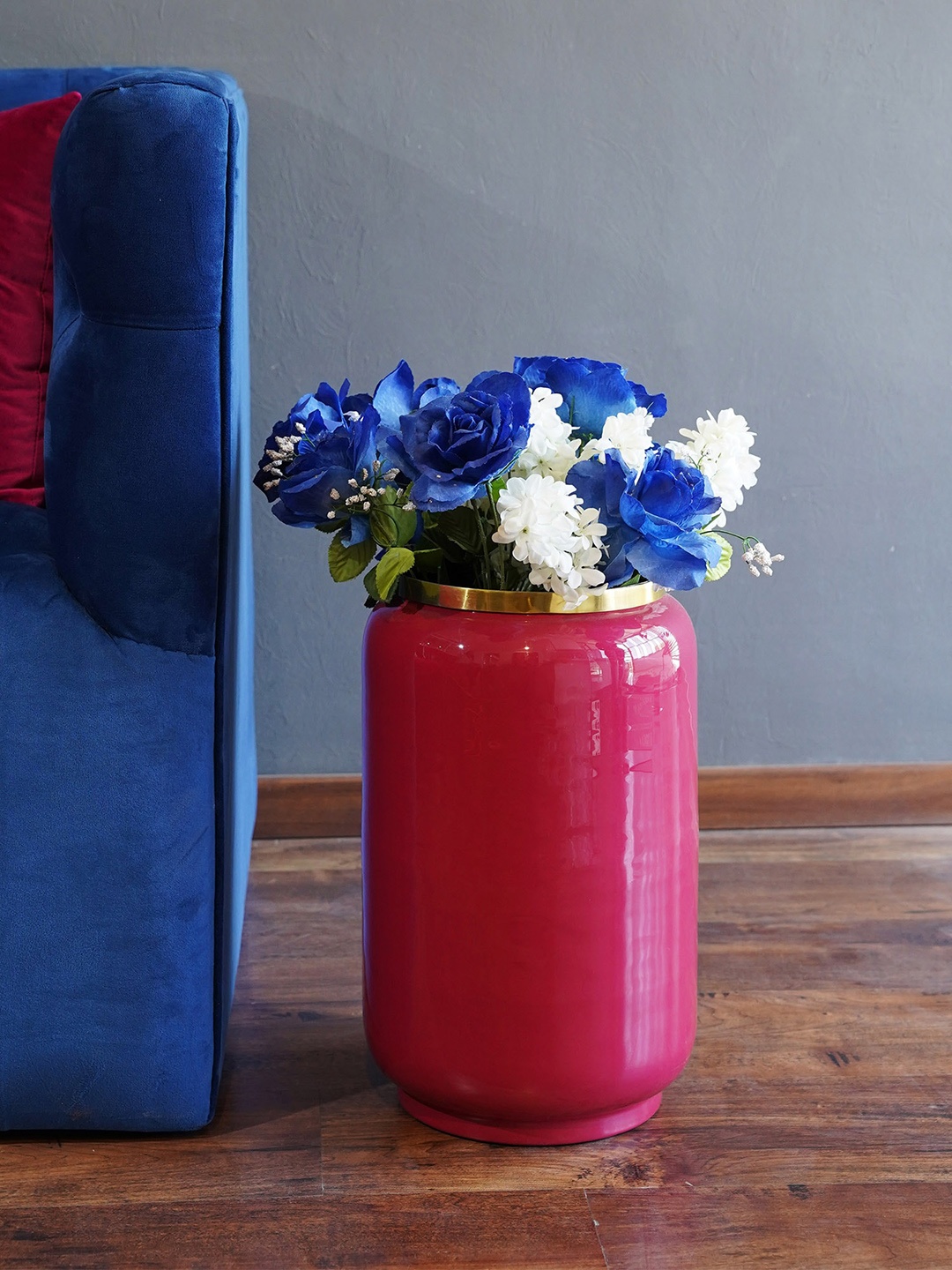 

Folkstorys Pink Meenakari Floor Vase