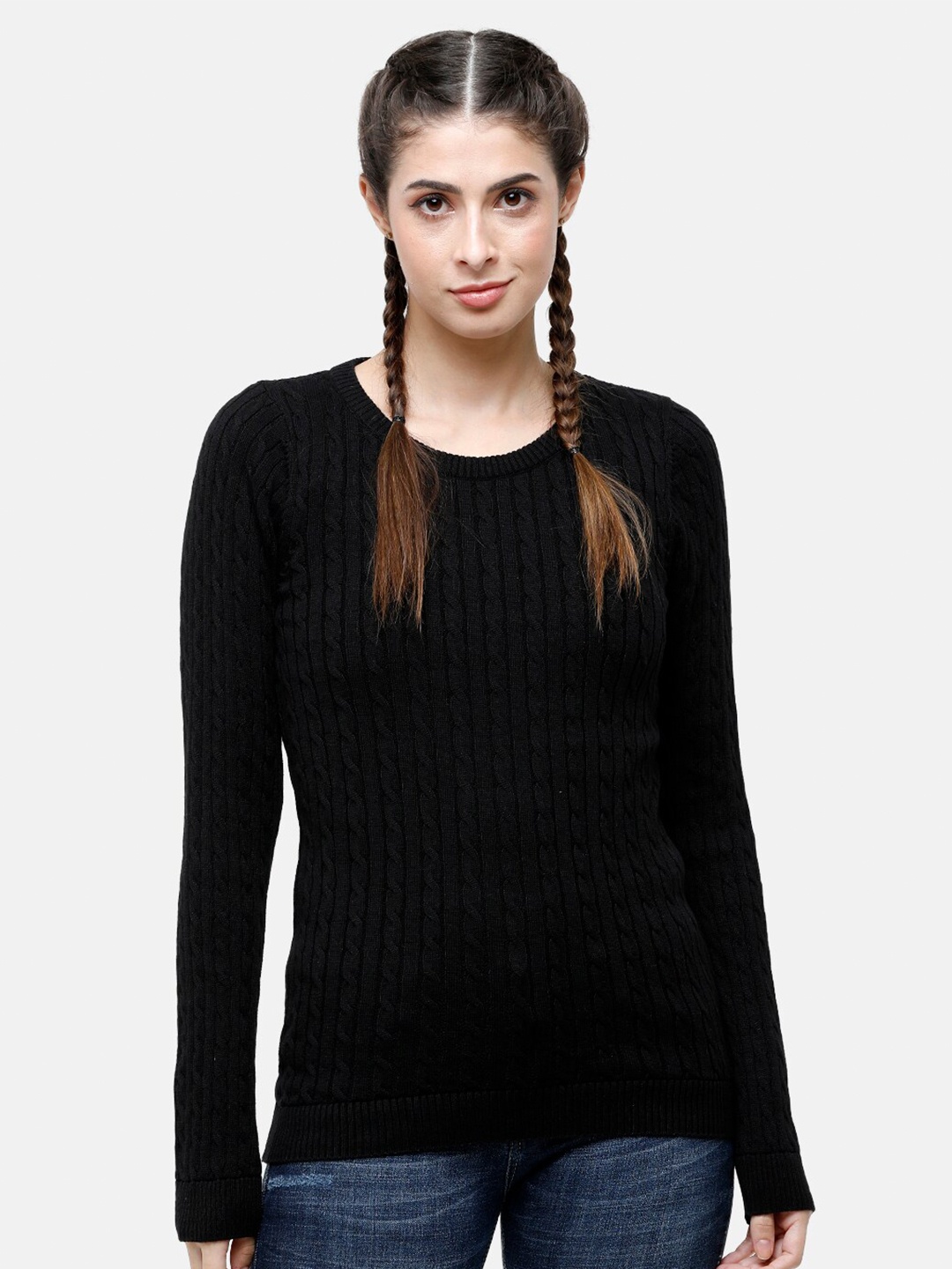 

98 Degree North Women Black Pullover