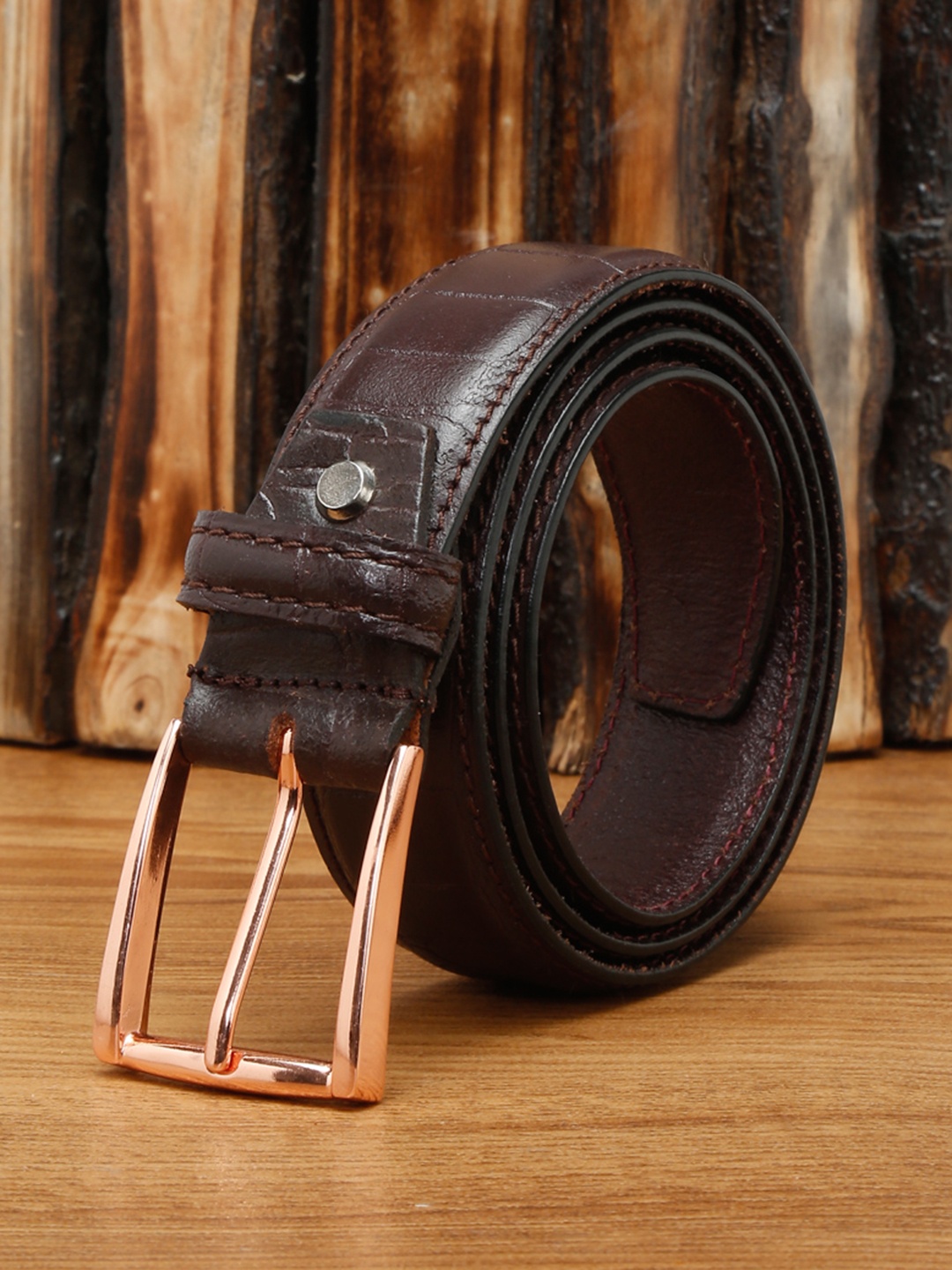 

LOUIS STITCH Men Premium Leather Casual Belt, Brown