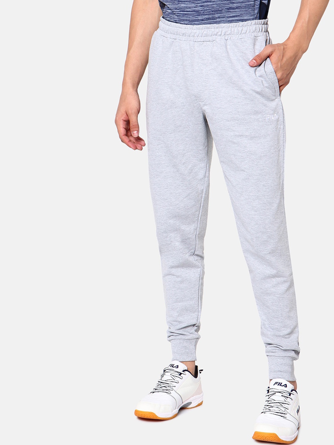 

FILA Men Grey Solid Joggers