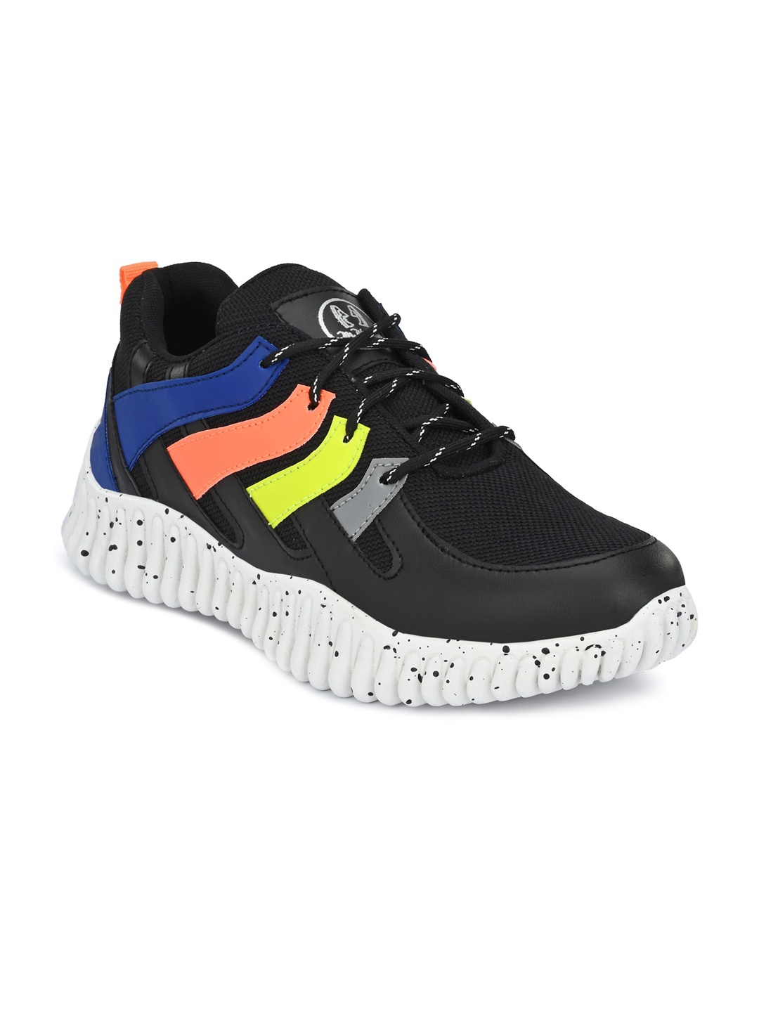 

mr wonker Men Black Colourblocked Sneakers