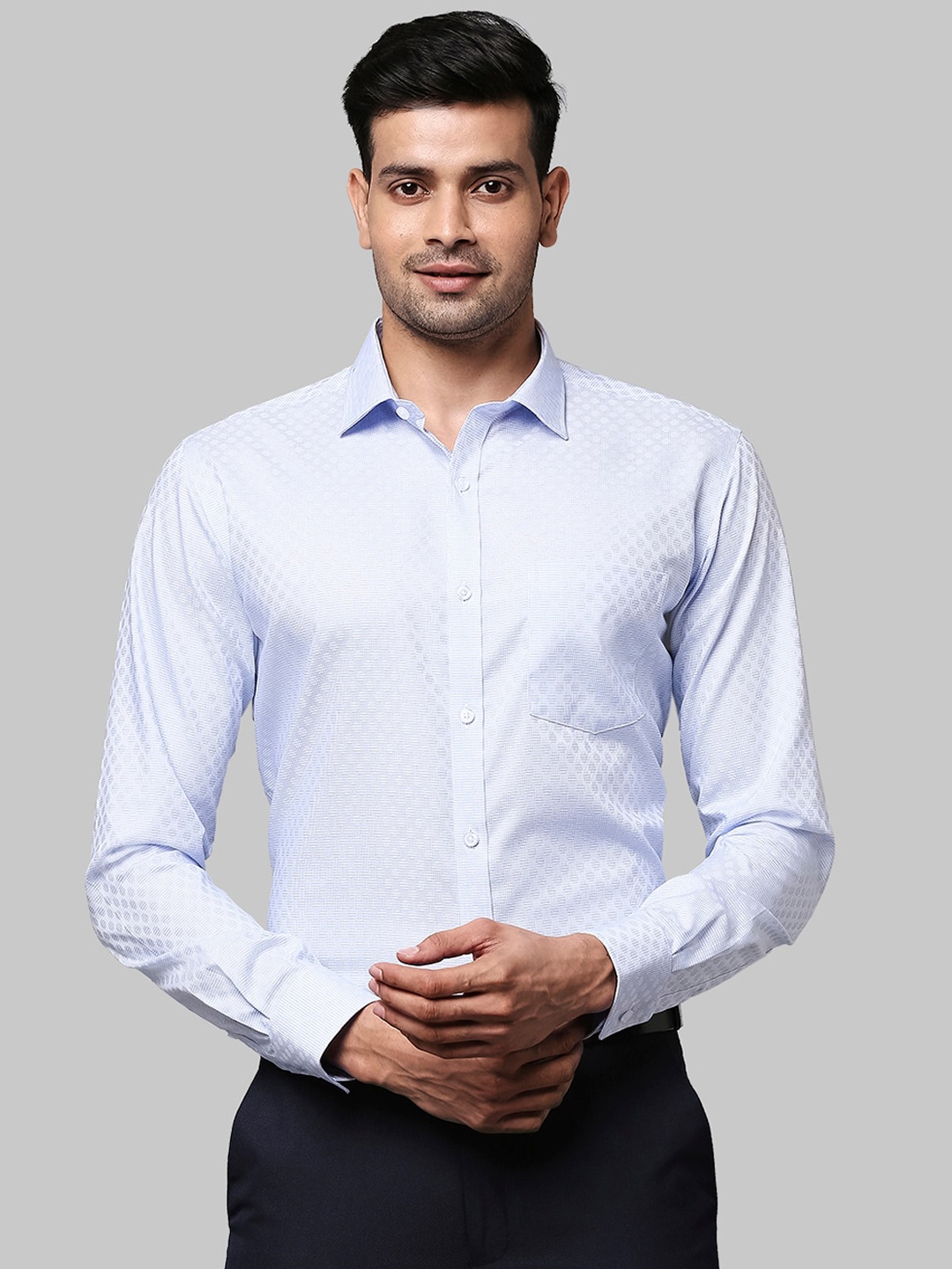 

Park Avenue Men Blue Slim Fit Opaque Formal Shirt