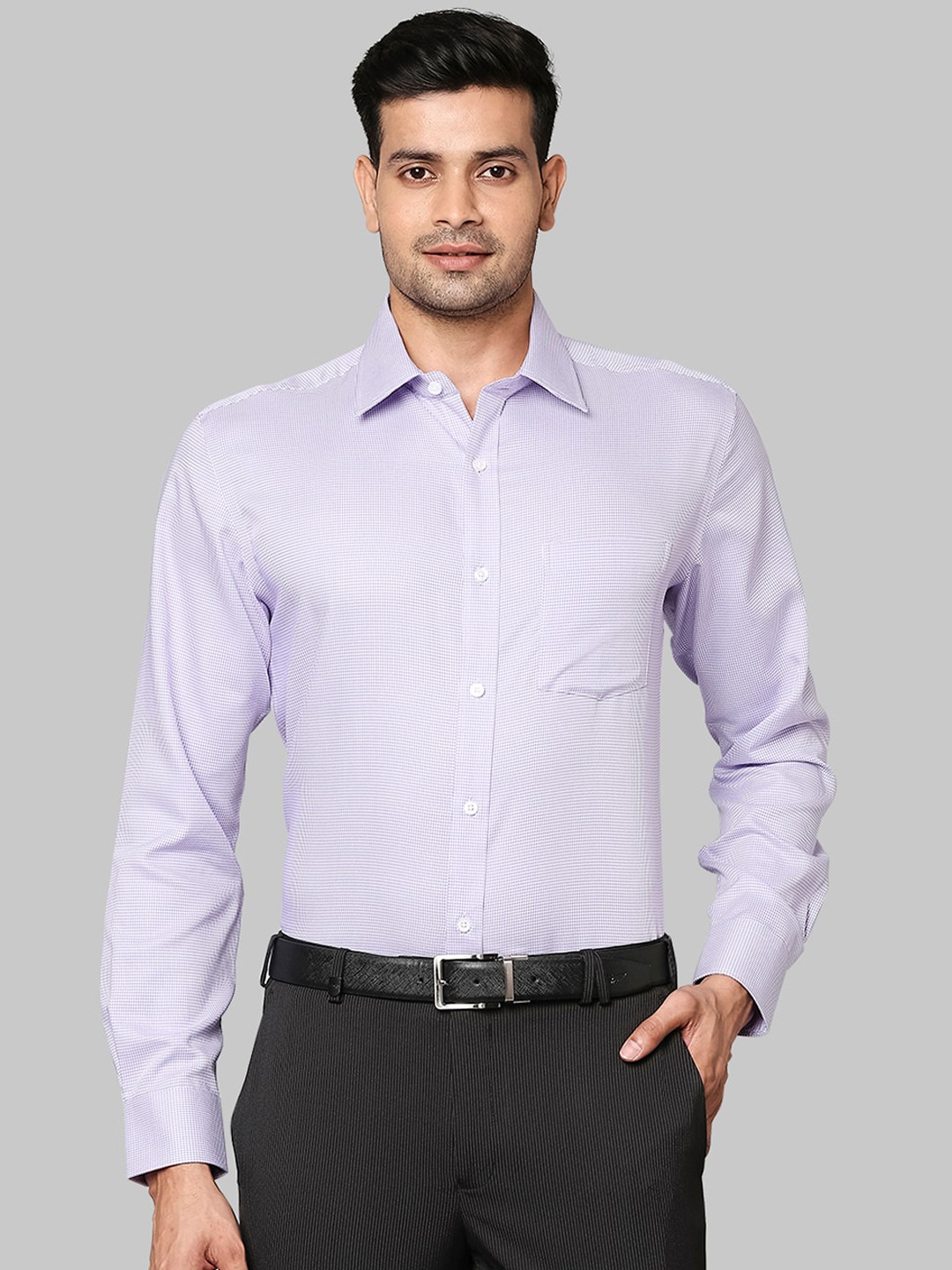 

Park Avenue Men Purple Opaque Cotton Formal Shirt