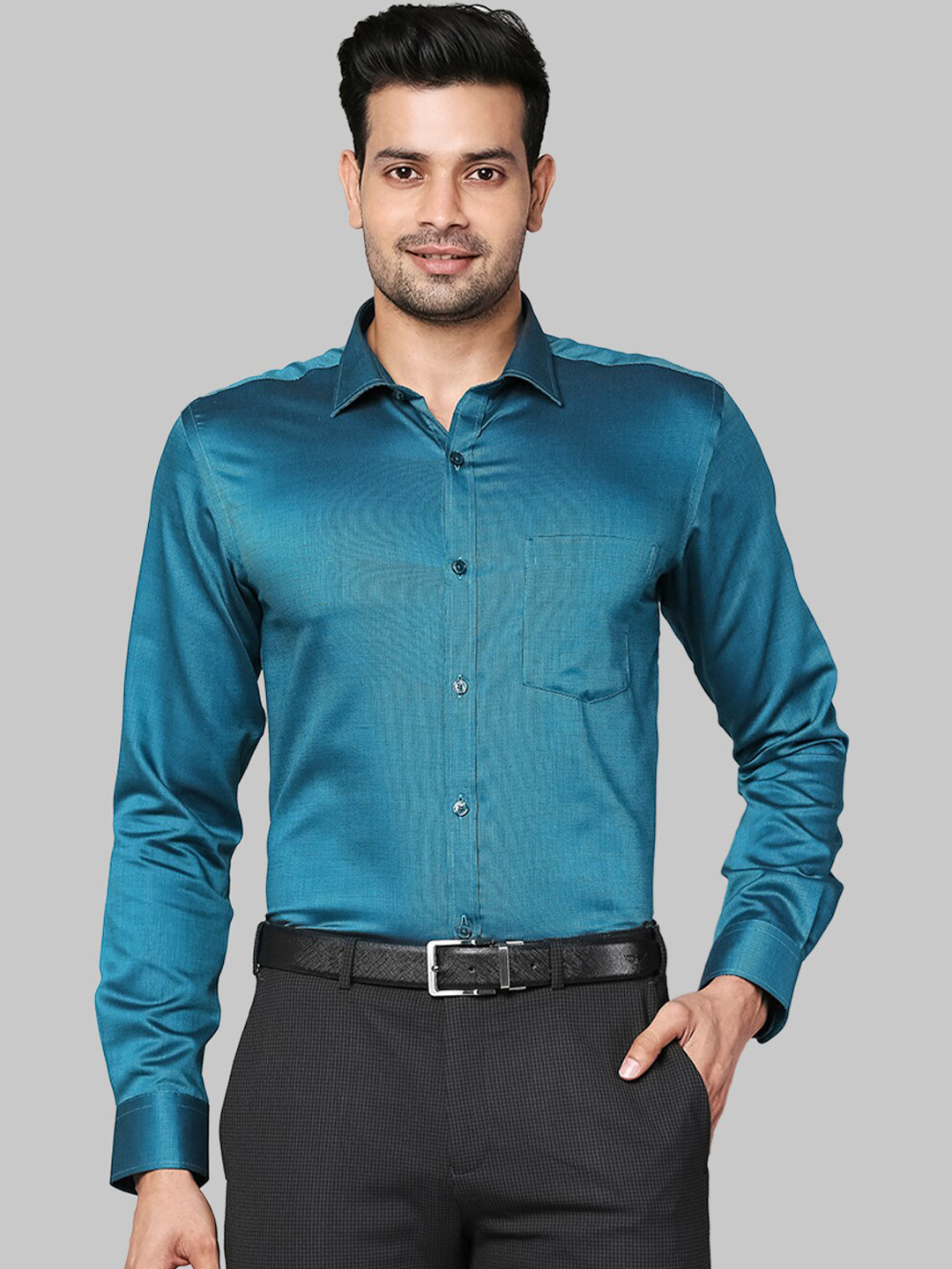 

Park Avenue Men Blue Slim Fit Opaque Formal Shirt