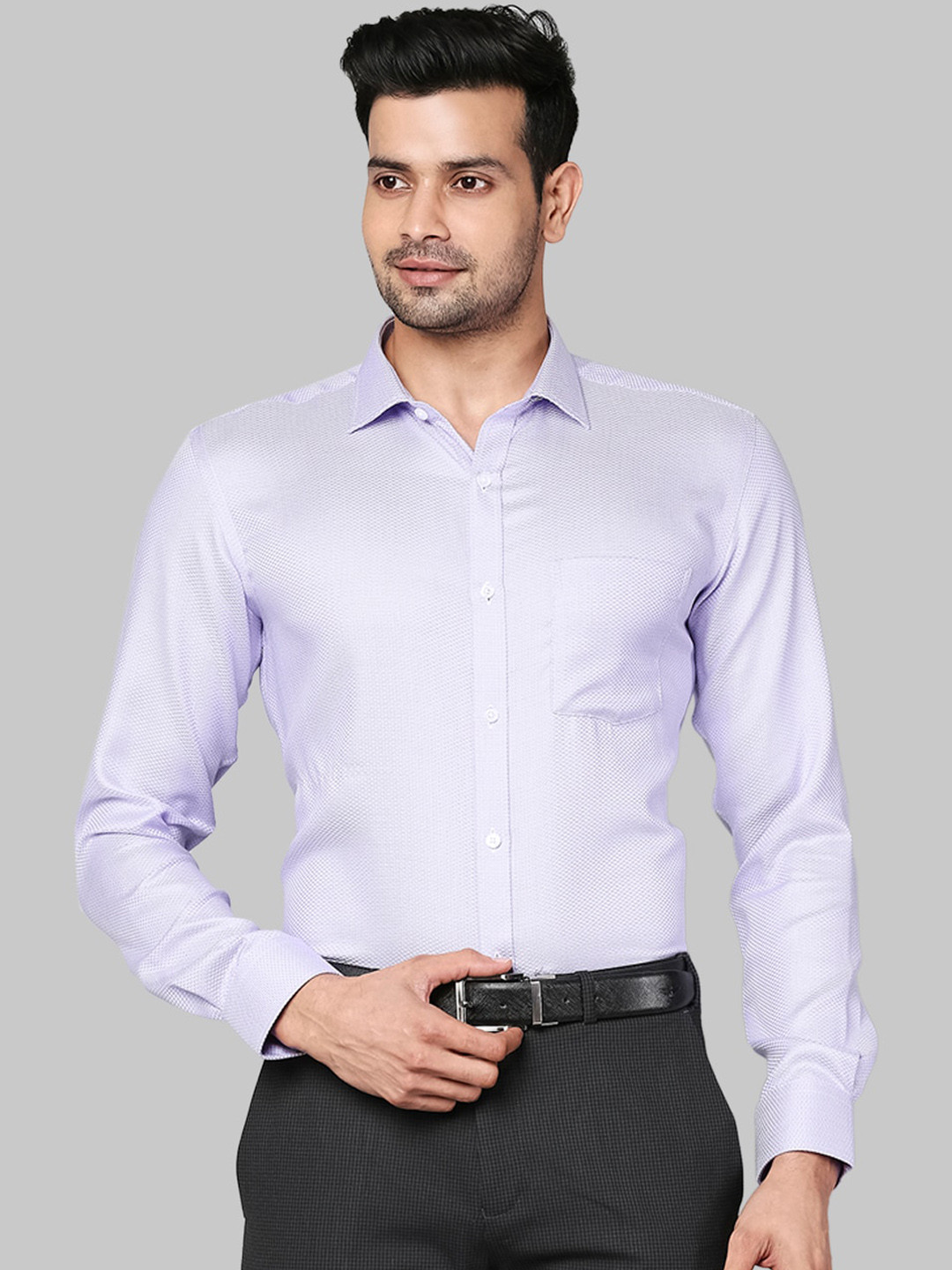 

Park Avenue Men Purple Slim Fit Opaque Formal Shirt