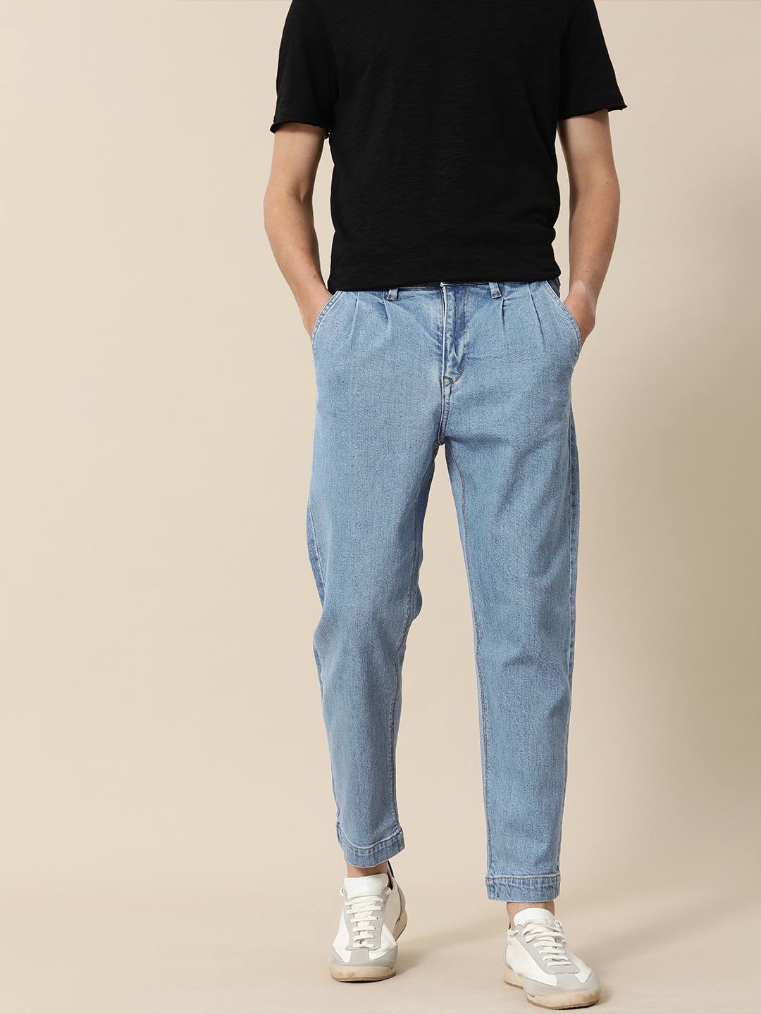 

Mr Bowerbird Men Blue Tapered Fit Mid-Rise Clean Look Jeans