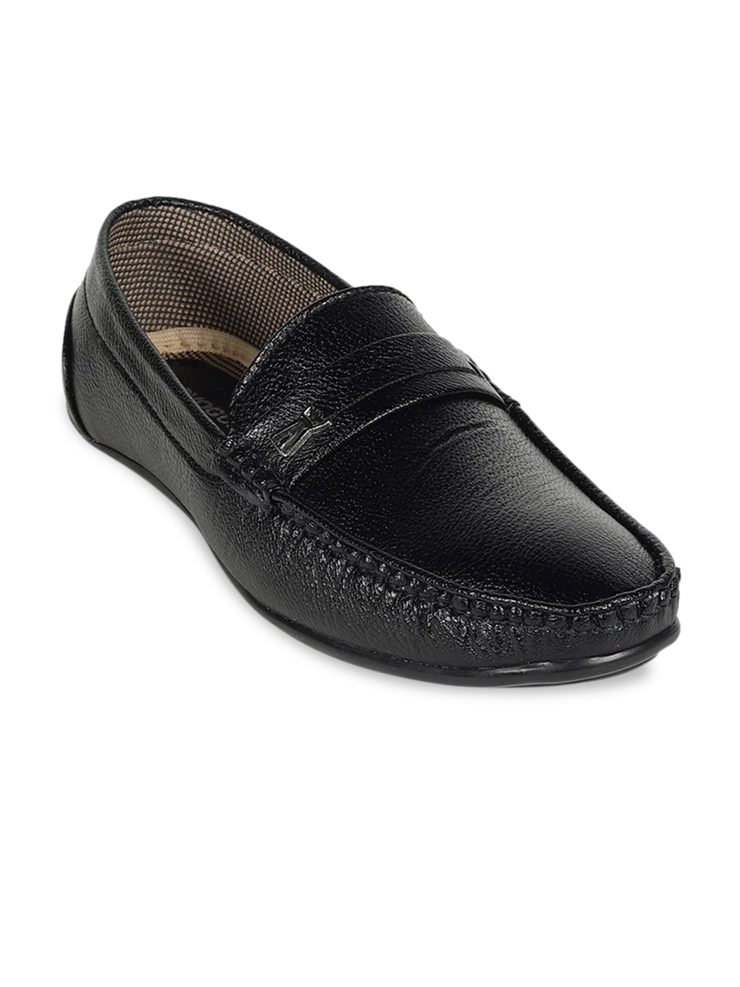 

Provogue Men Black Textured Loafers